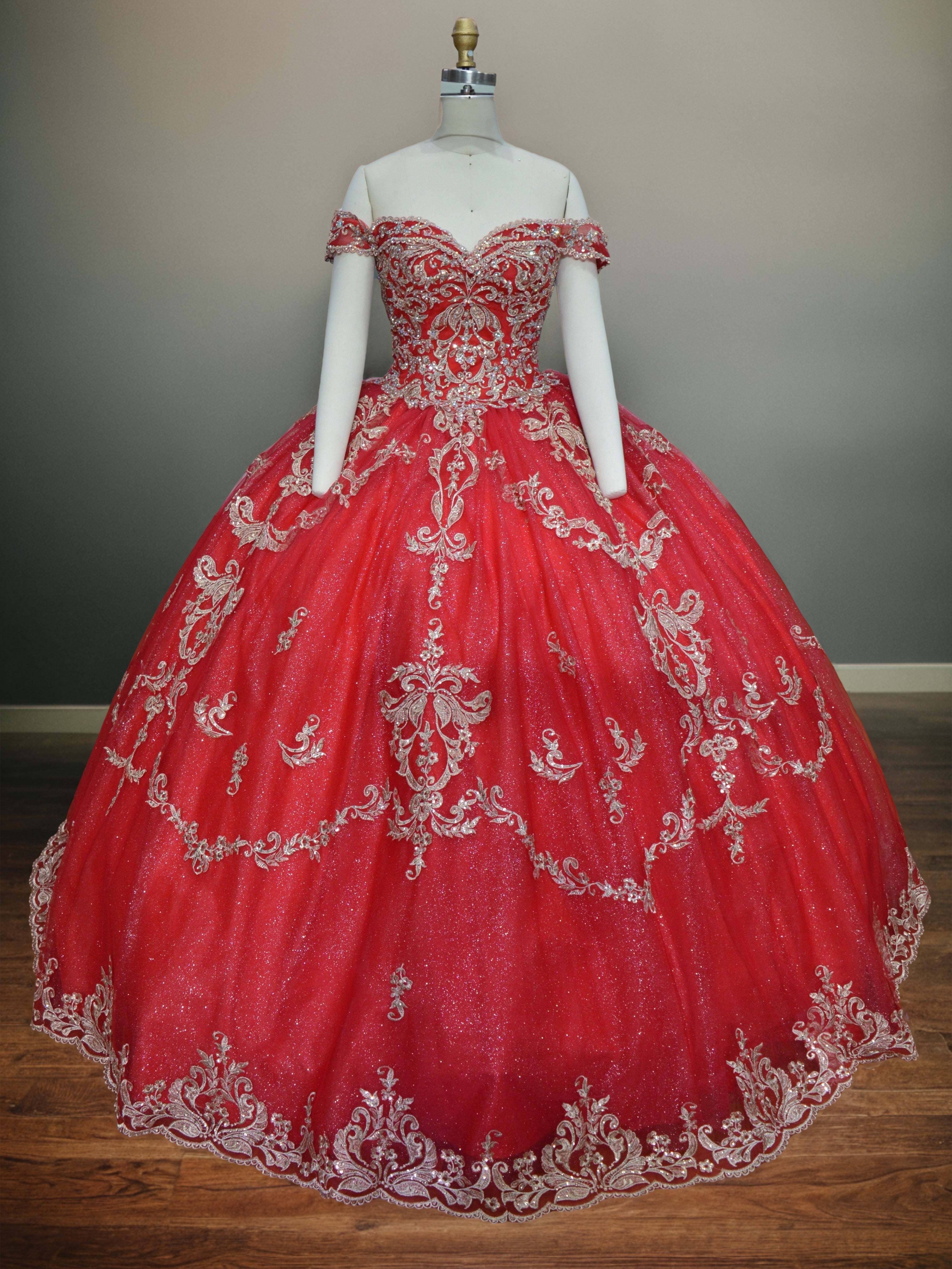 Épaule Dénudée Robe de Quinceanera à Appliques en Dentelle