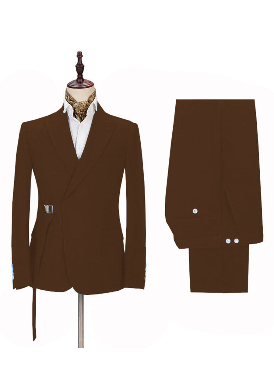 Costume Homme 2 Pièces en BRUN Succès International et à la Coupe Affinante