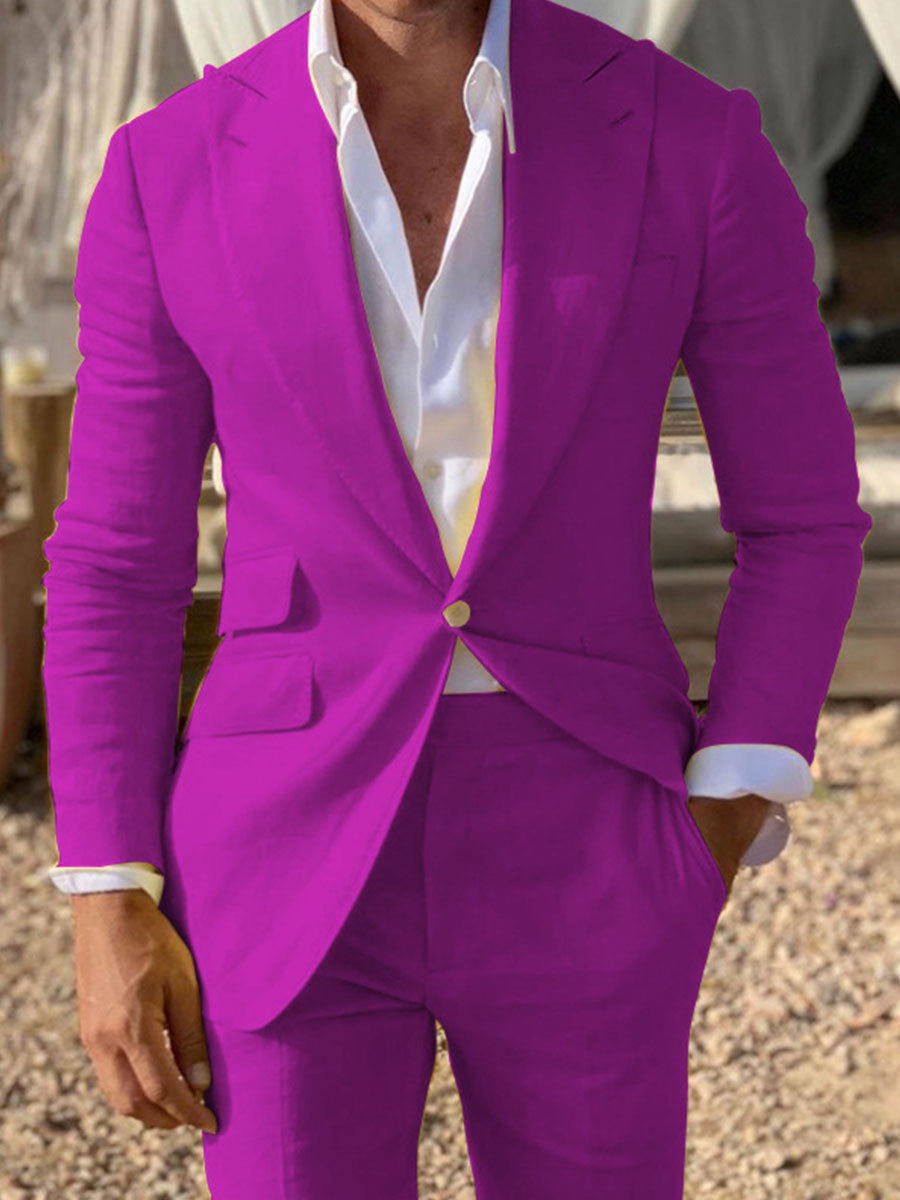 Costume Homme 2 Pièces en RAISIN pour Marié et Témoins Élégance Cérémonielle pour le Grand Jour