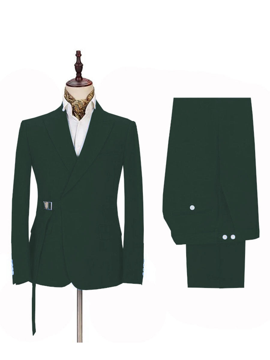 Costume Homme 2 Pièces en VERT_FONCE Succès International et à la Coupe Affinante
