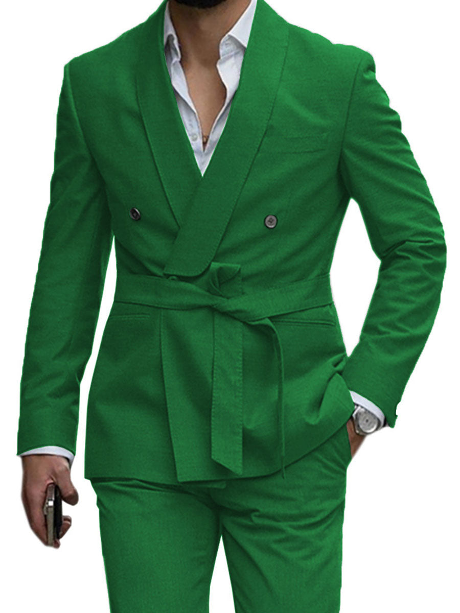 Costume Bureau Homme 2 Pièces en VERT Élégance et Confort au Quotidien pour le Travail