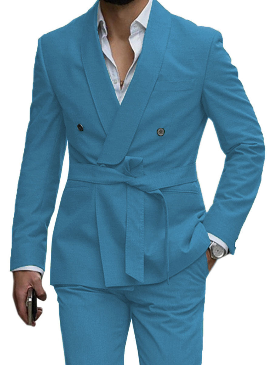Costume Bureau Homme 2 Pièces en BLEU Élégance et Confort au Quotidien pour le Travail