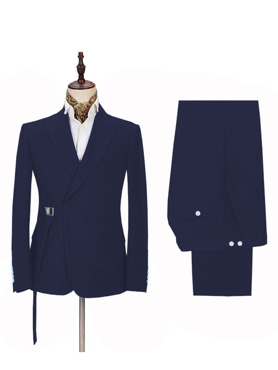 Costume Homme 2 Pièces en BLEU_MARINE Succès International et à la Coupe Affinante