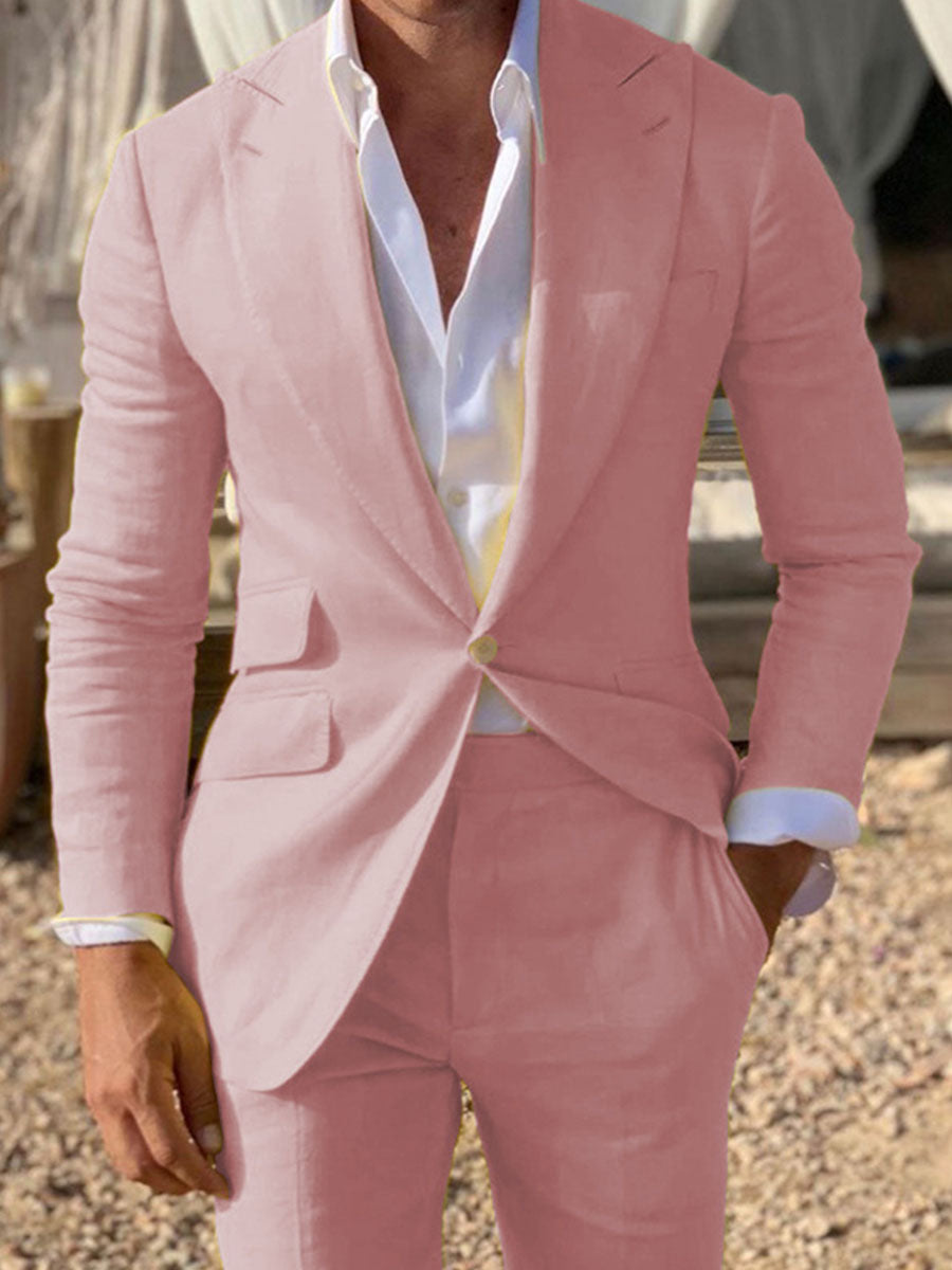 Costume Homme 2 Pièces en ROSE pour Marié et Témoins Élégance Cérémonielle pour le Grand Jour