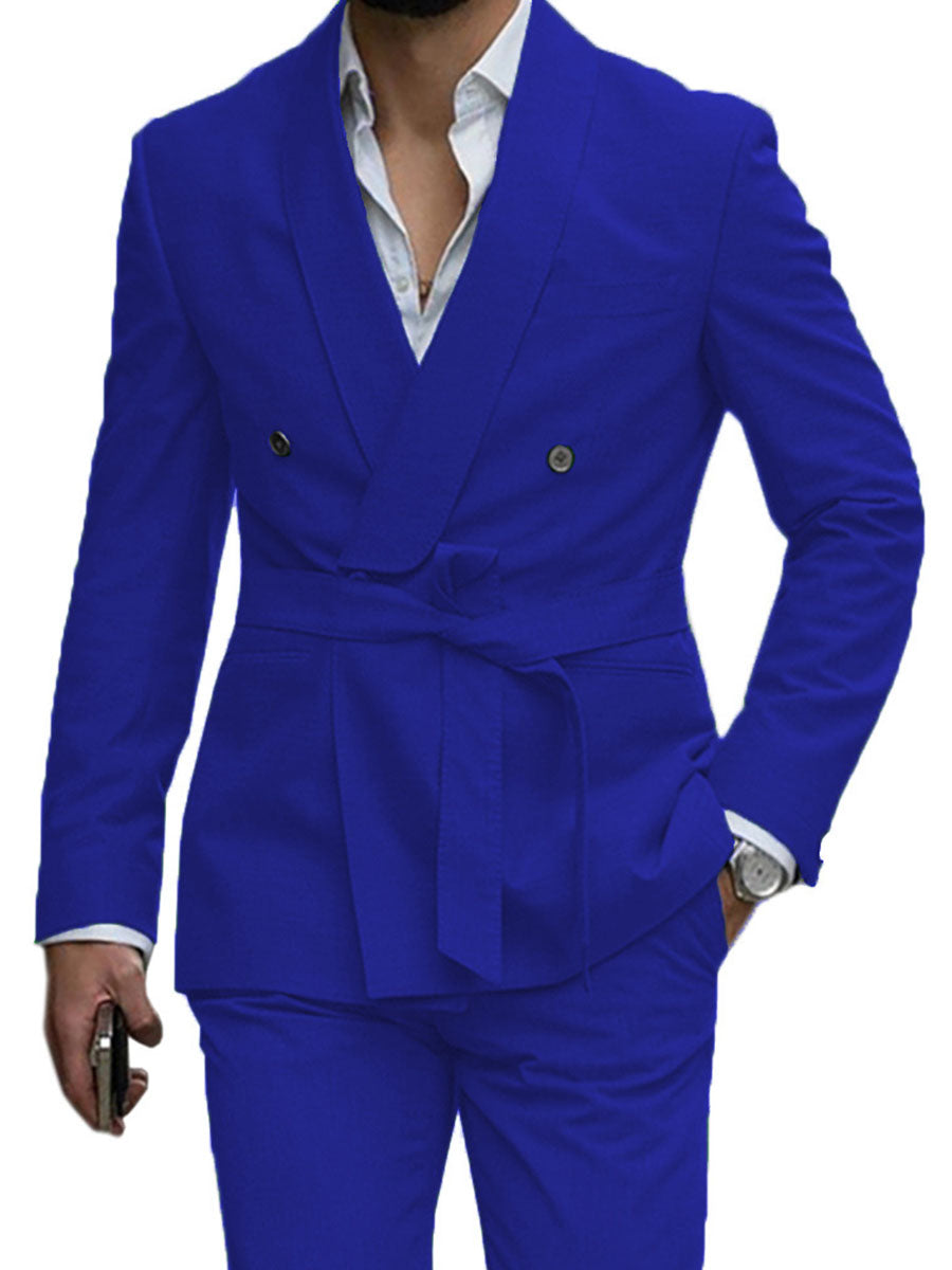 Costume Bureau Homme 2 Pièces en BLEU_ROYALE Élégance et Confort au Quotidien pour le Travail