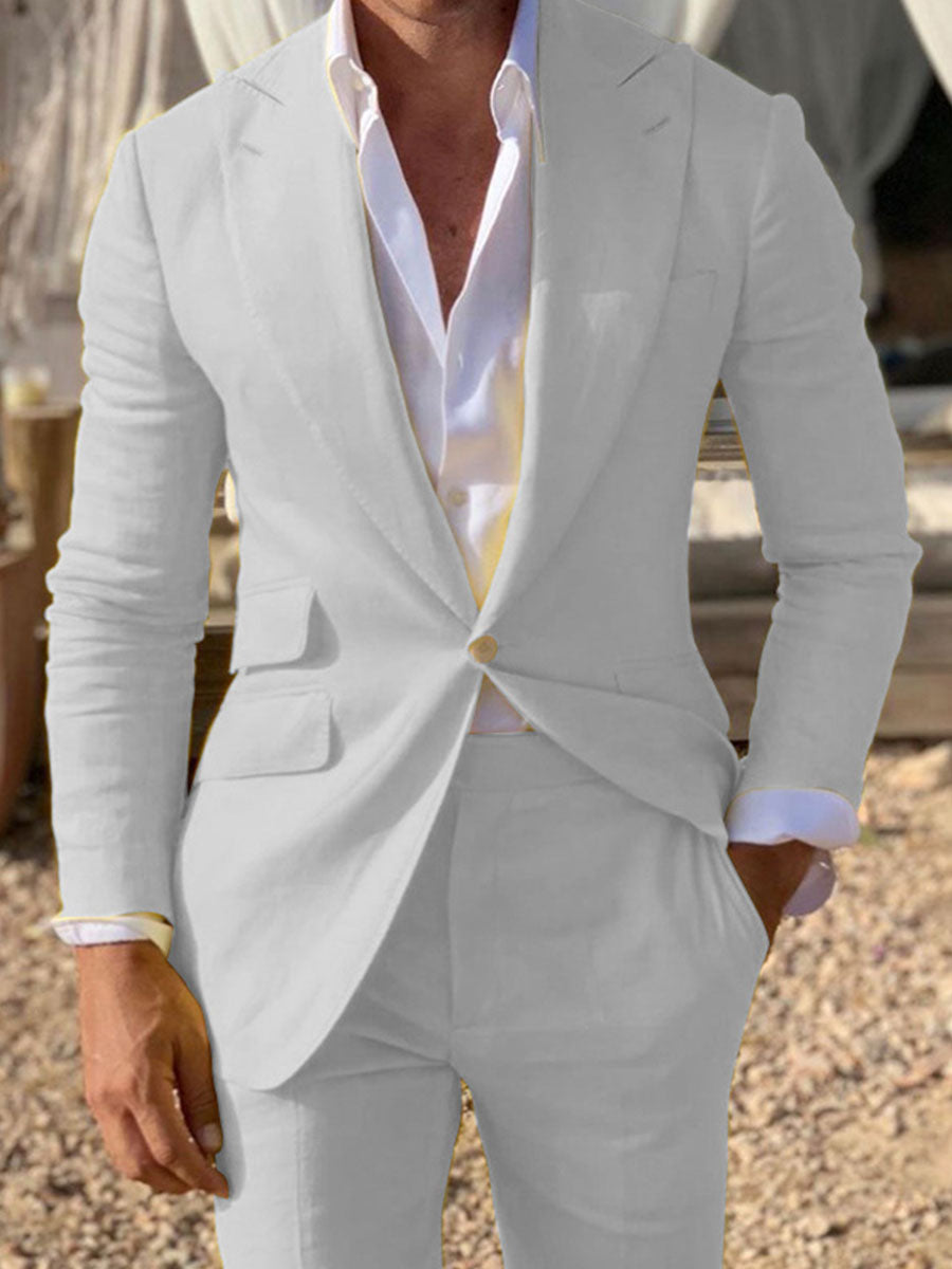 Costume Homme 2 Pièces en BLANC pour Marié et Témoins Élégance Cérémonielle pour le Grand Jour