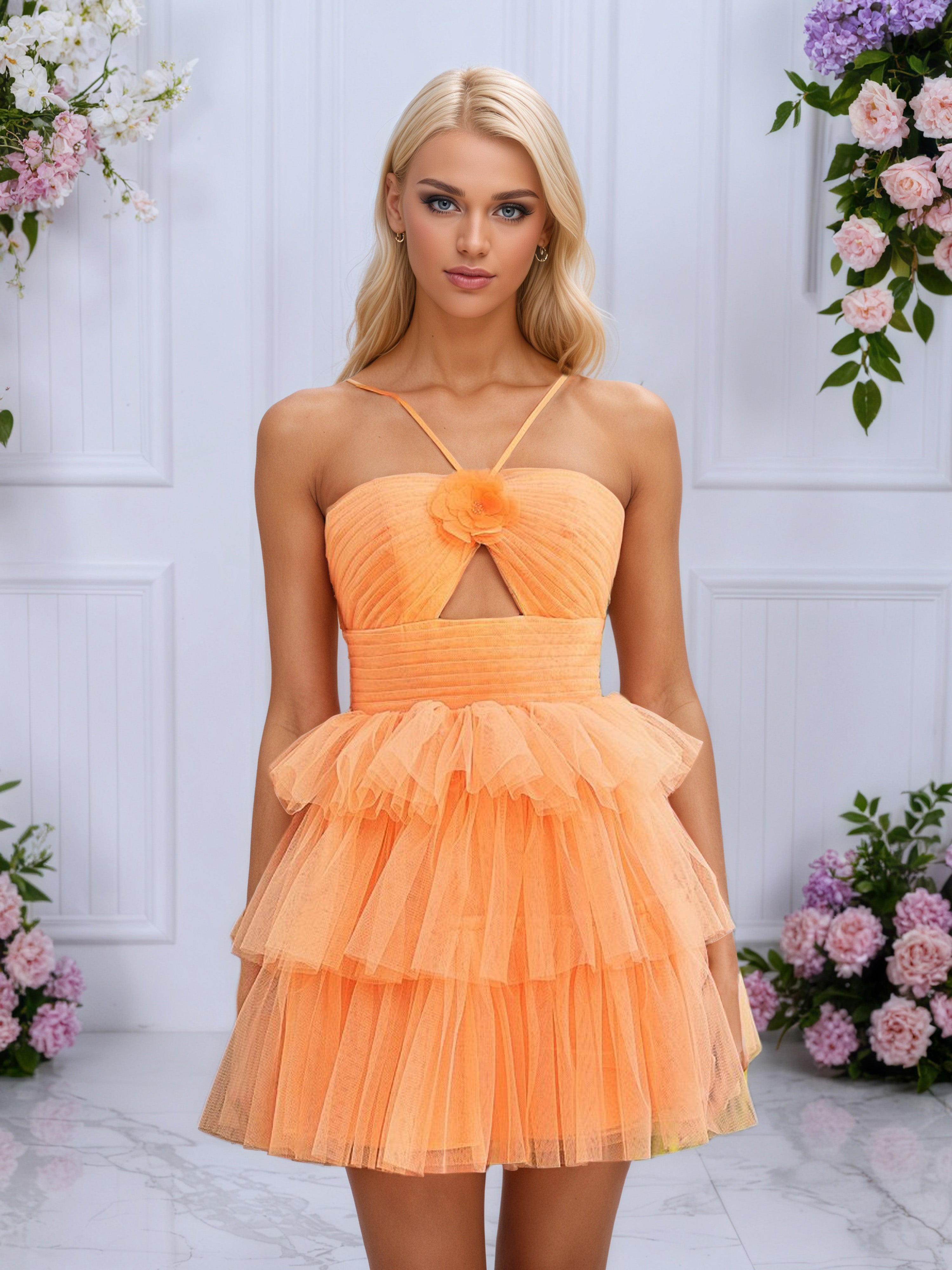 robe de bal orange