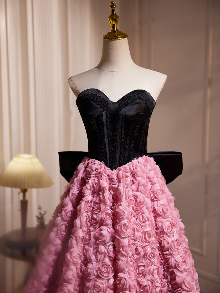 Robe de bal Col Cœur Mi-longue en Tulle avec Noeud de Papillon