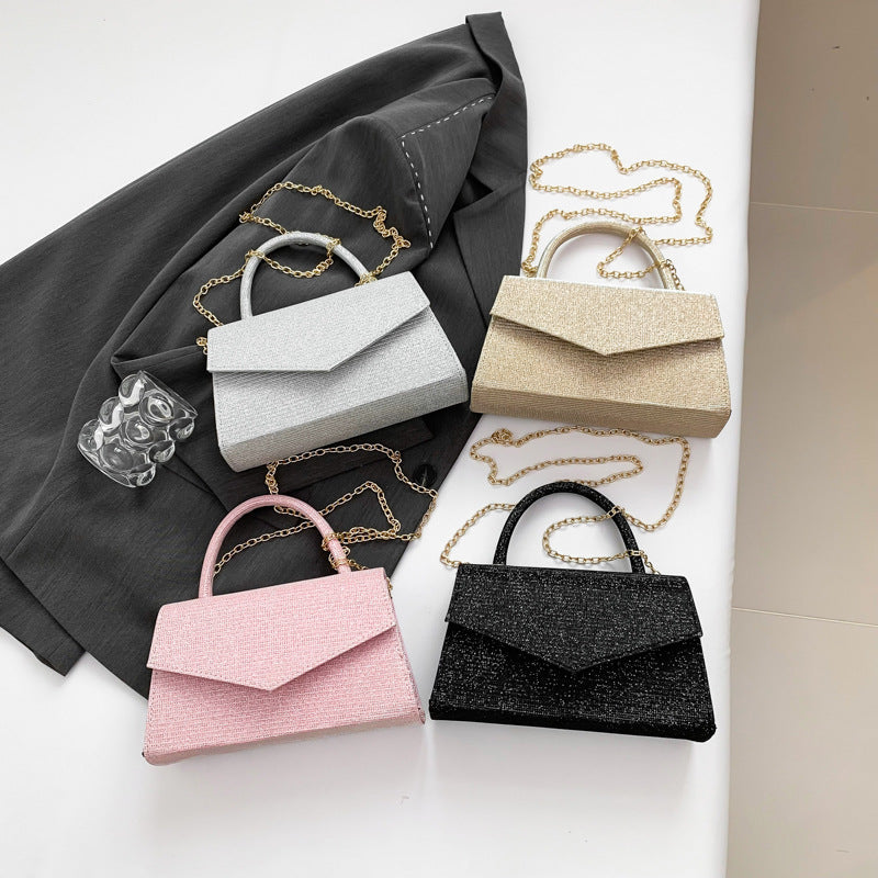 Sac de soirée élégant avec chaîne détachable Sac à bandoulière
