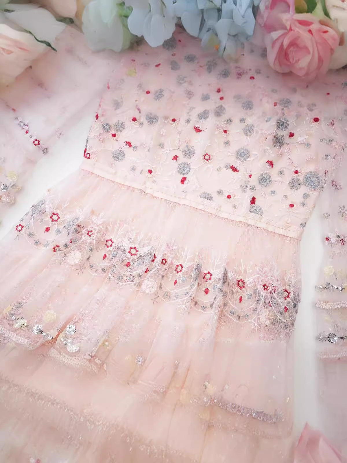 Robe Longue Paillettes Col Roulé Mi-Haut Manches 3/4 Robe de Soirée