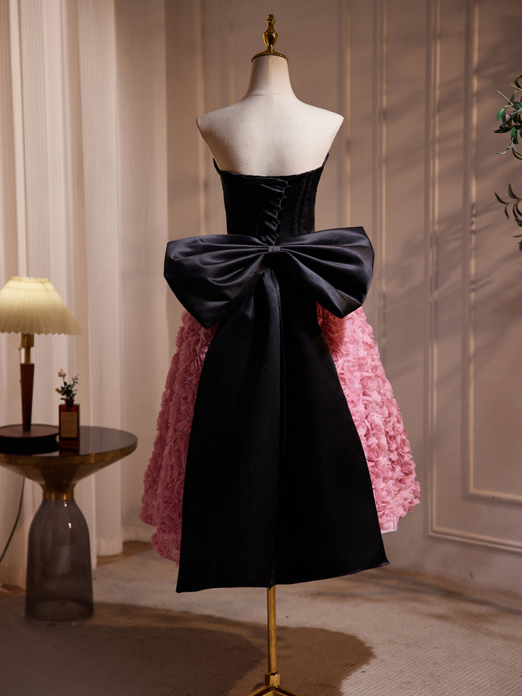 Robe de bal Col Cœur Mi-longue en Tulle avec Noeud de Papillon