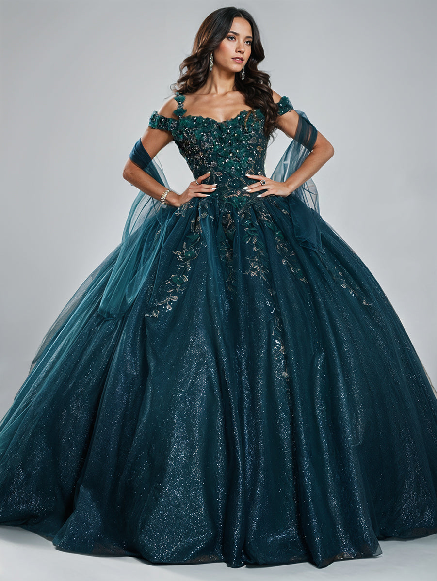 Princesse Accueil Froid Robe de Quinceanera en dentelle