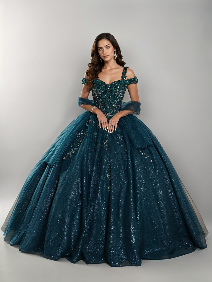Princesse Accueil Froid Robe de Quinceanera en dentelle