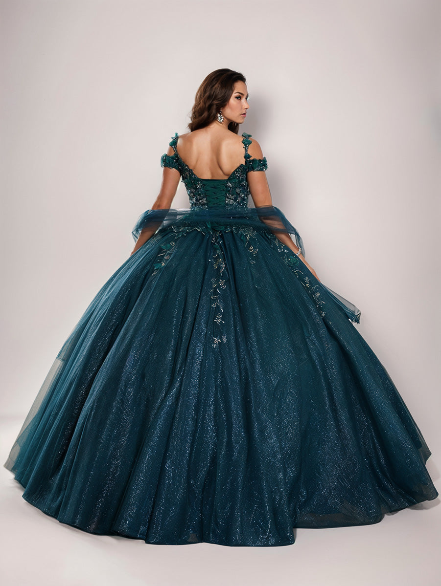 Princesse Accueil Froid Robe de Quinceanera en dentelle