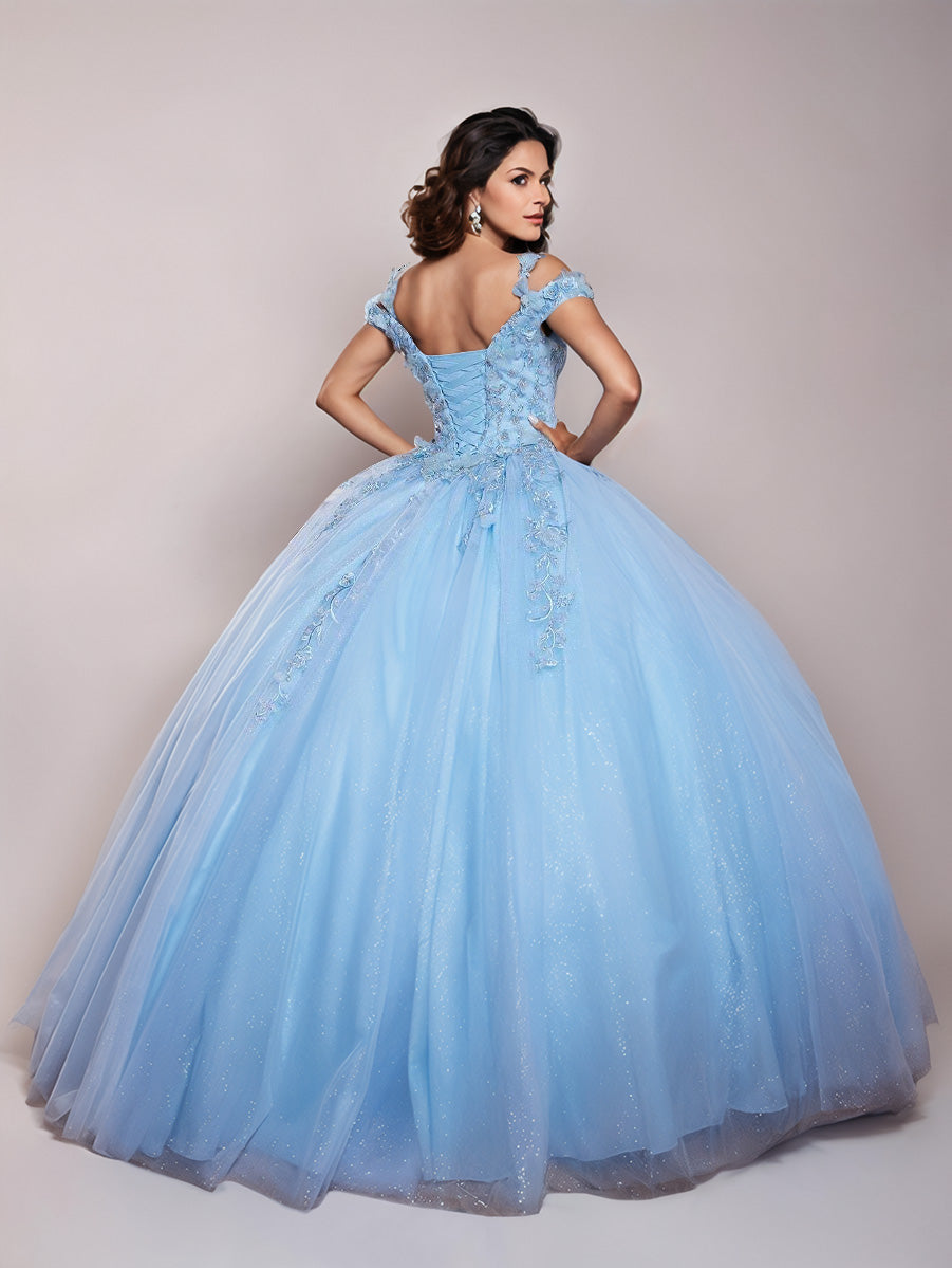Accueil Froid Princesse Robe de Quinceanera en Dentelle et Tulle