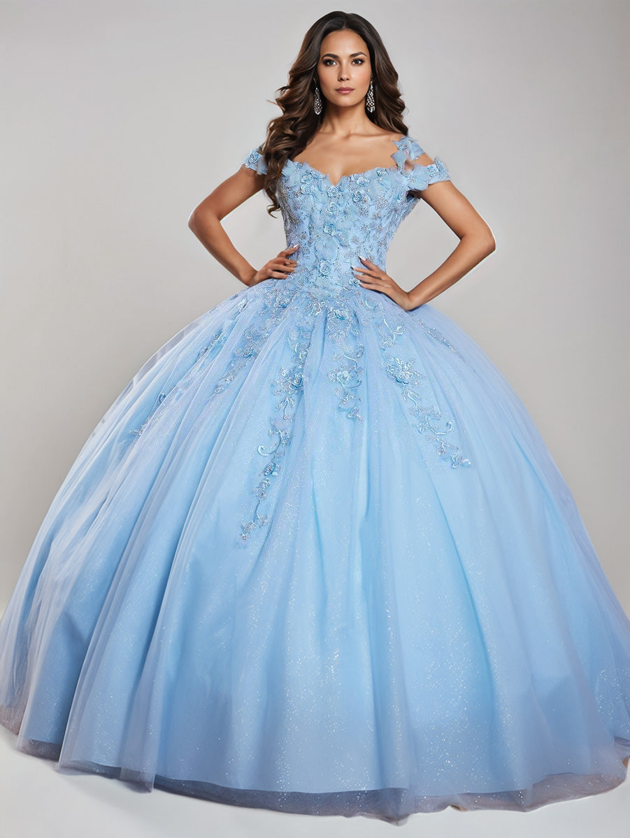 Accueil Froid Princesse Robe de Quinceanera en Dentelle et Tulle