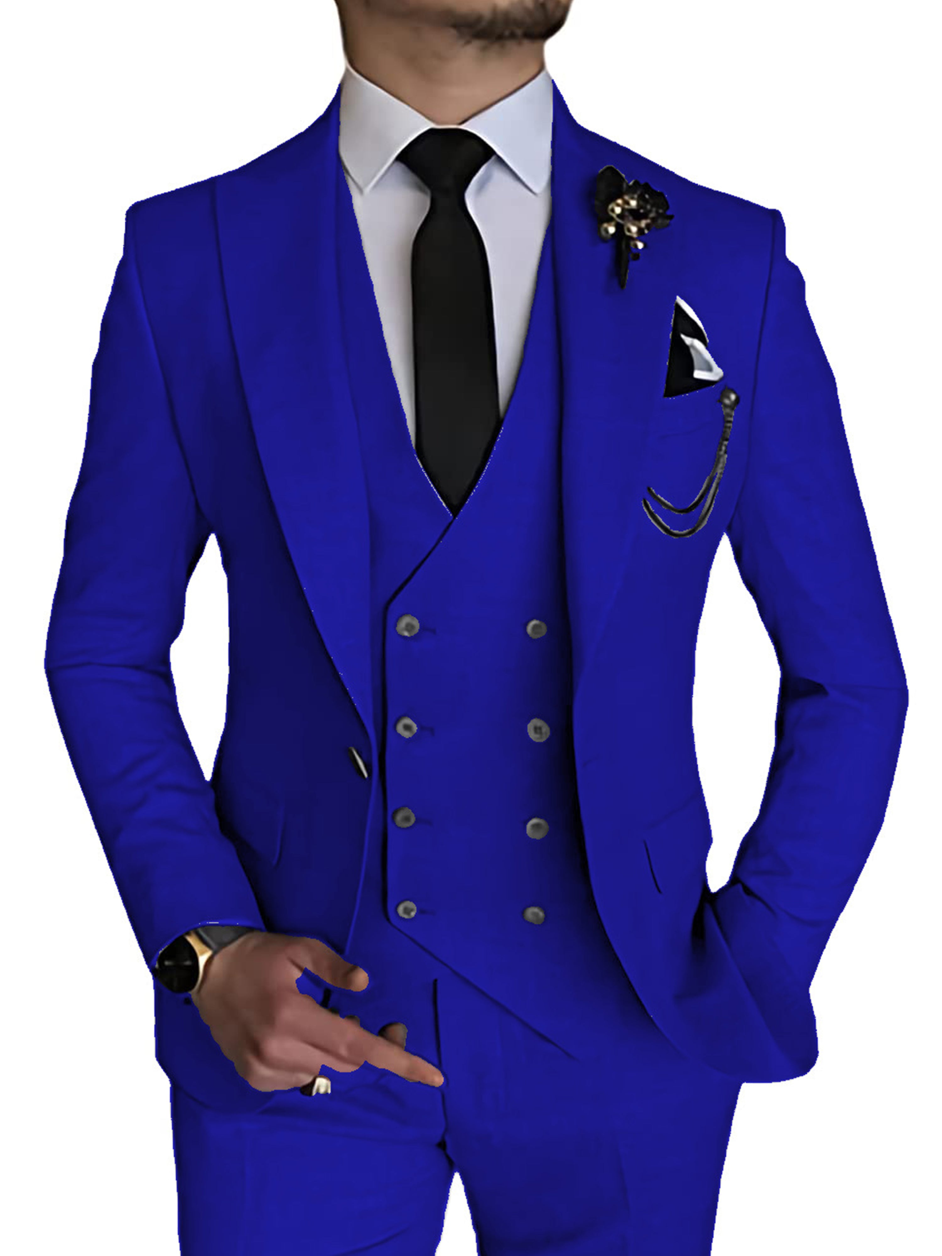 3 Pièces Costumes Hommes Gilet Costume Mariage