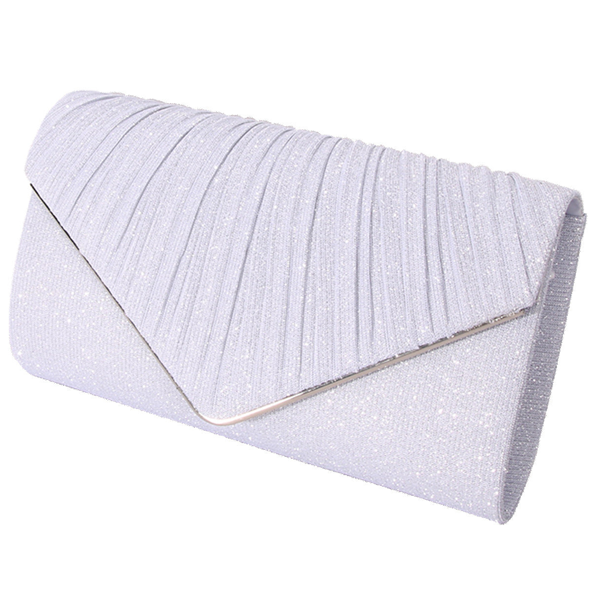 Pochette enveloppante à rayures et paillettes