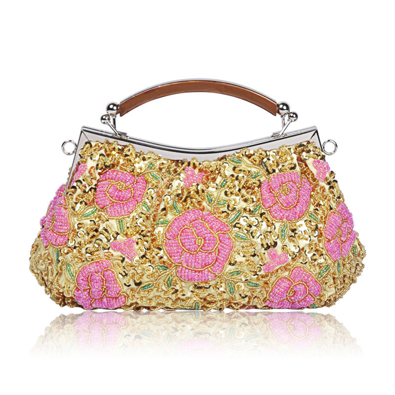 Sac de soirée élégant en perles brodées à la main
