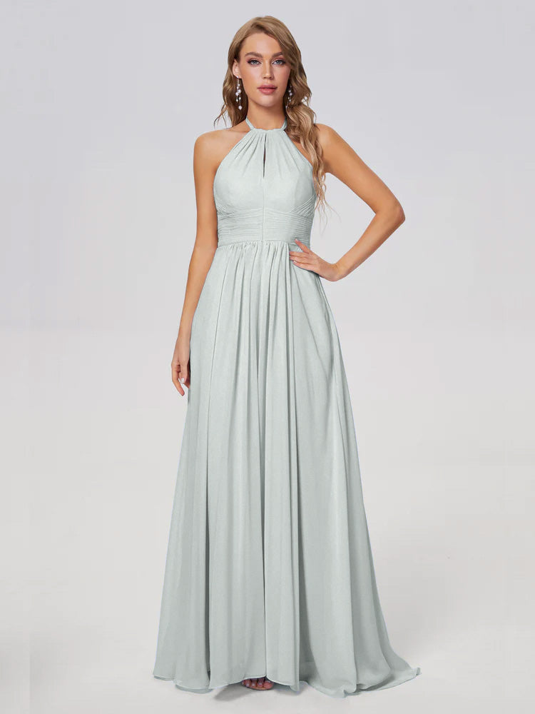 Robe Demoiselle D Honneur Vert Celadon Adaline Impressionnante Licou Mousseline Robes Demoiselle D'Honneur