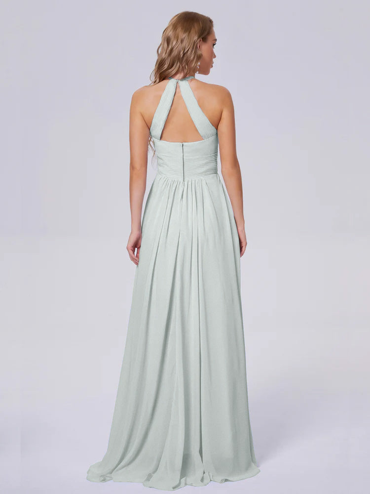 Robe Demoiselle D Honneur Vert Celadon Adaline Impressionnante Licou Mousseline Robes Demoiselle D'Honneur