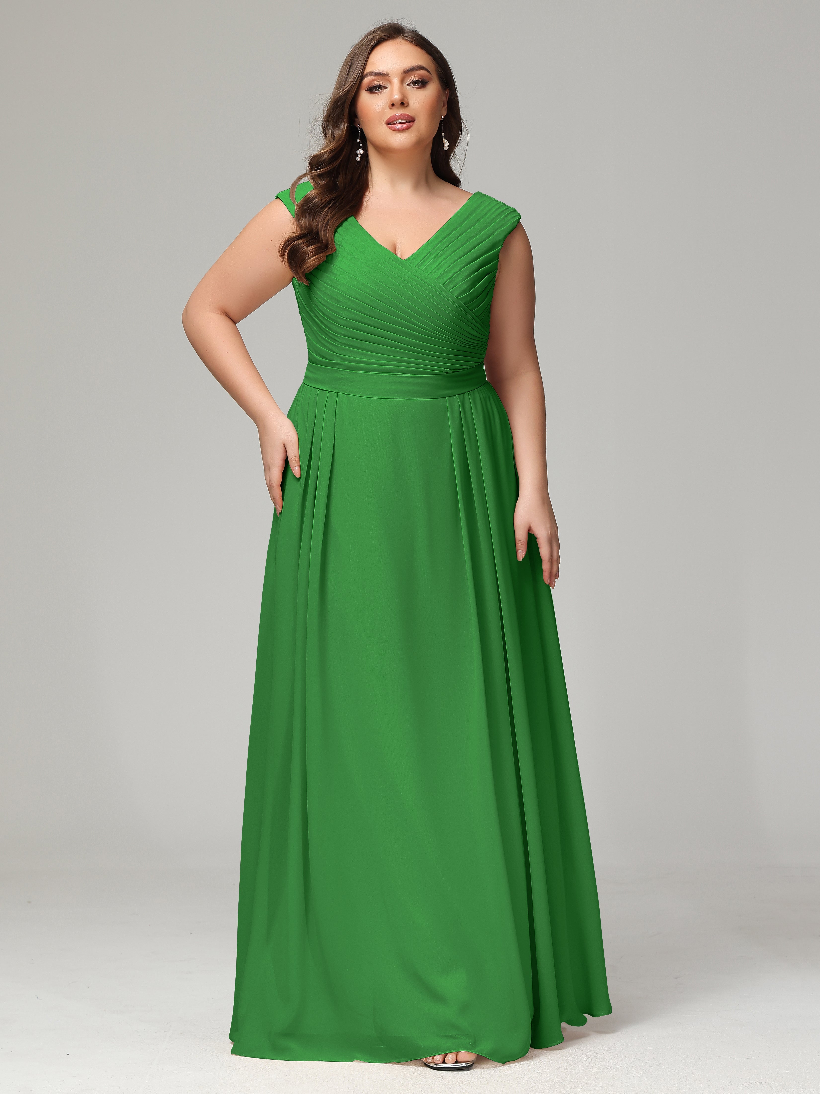 Robe Verte Demoiselle D Honneur Dos En V Mousseline Robe De Demoiselle D'Honneur Grande Taille