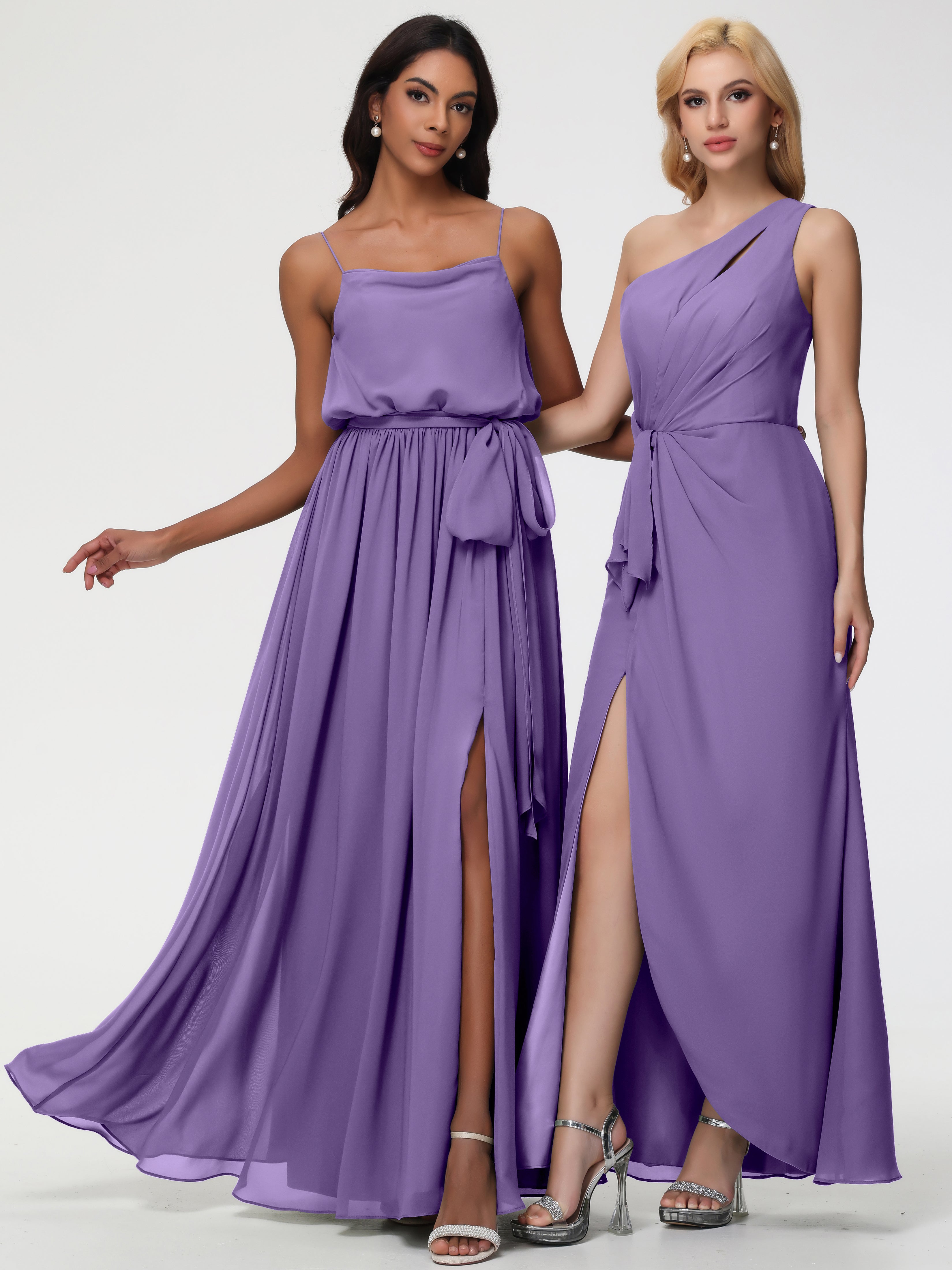 Robes De Demoiselle D'Honneur Tahiti Bretelles Spaghetti Col Bénitier Trapèze Mousseline Robe Demoiselle D'Honneur