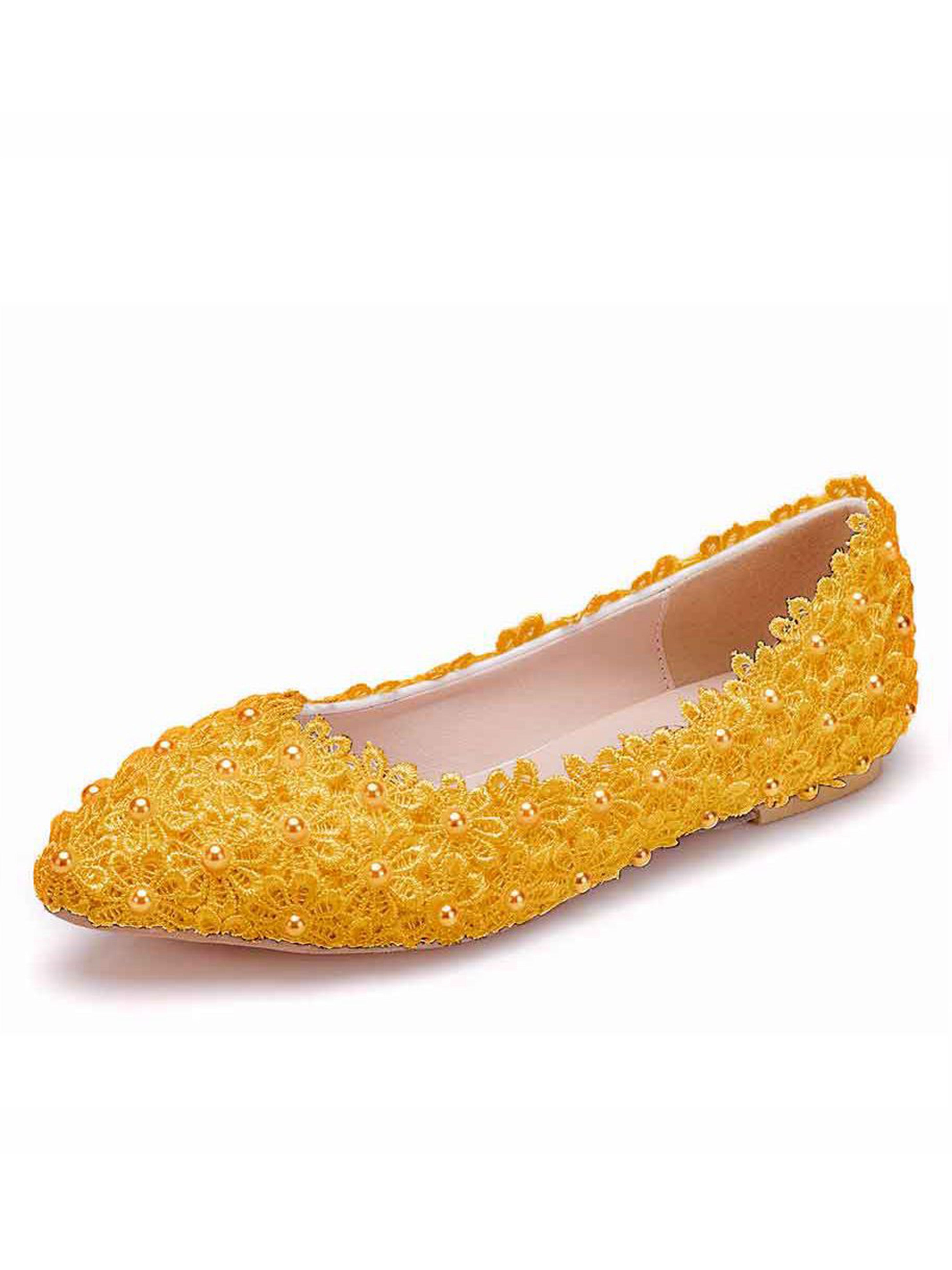 Chaussures de Mariage Chaussures de Mariée Plates à Dentelle