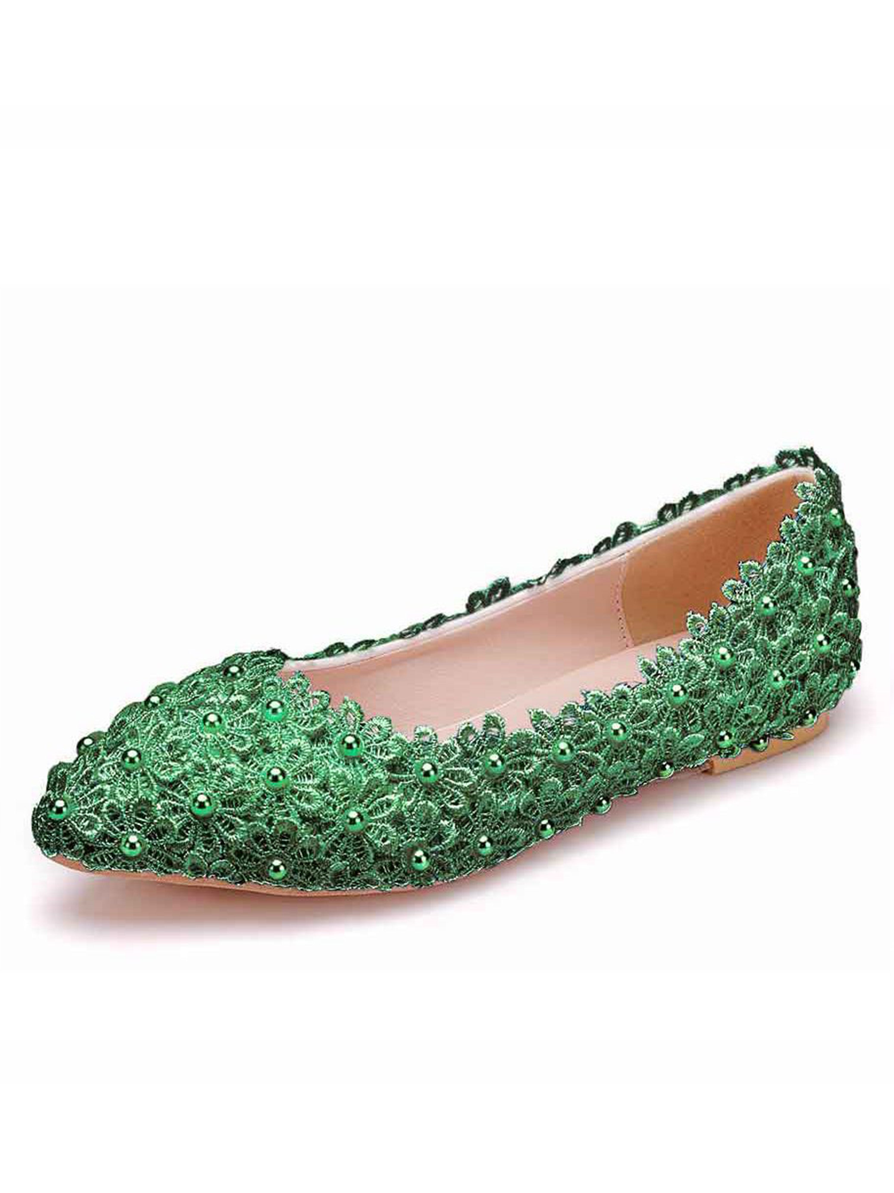 Chaussures de Mariage Chaussures de Mariée Plates à Dentelle