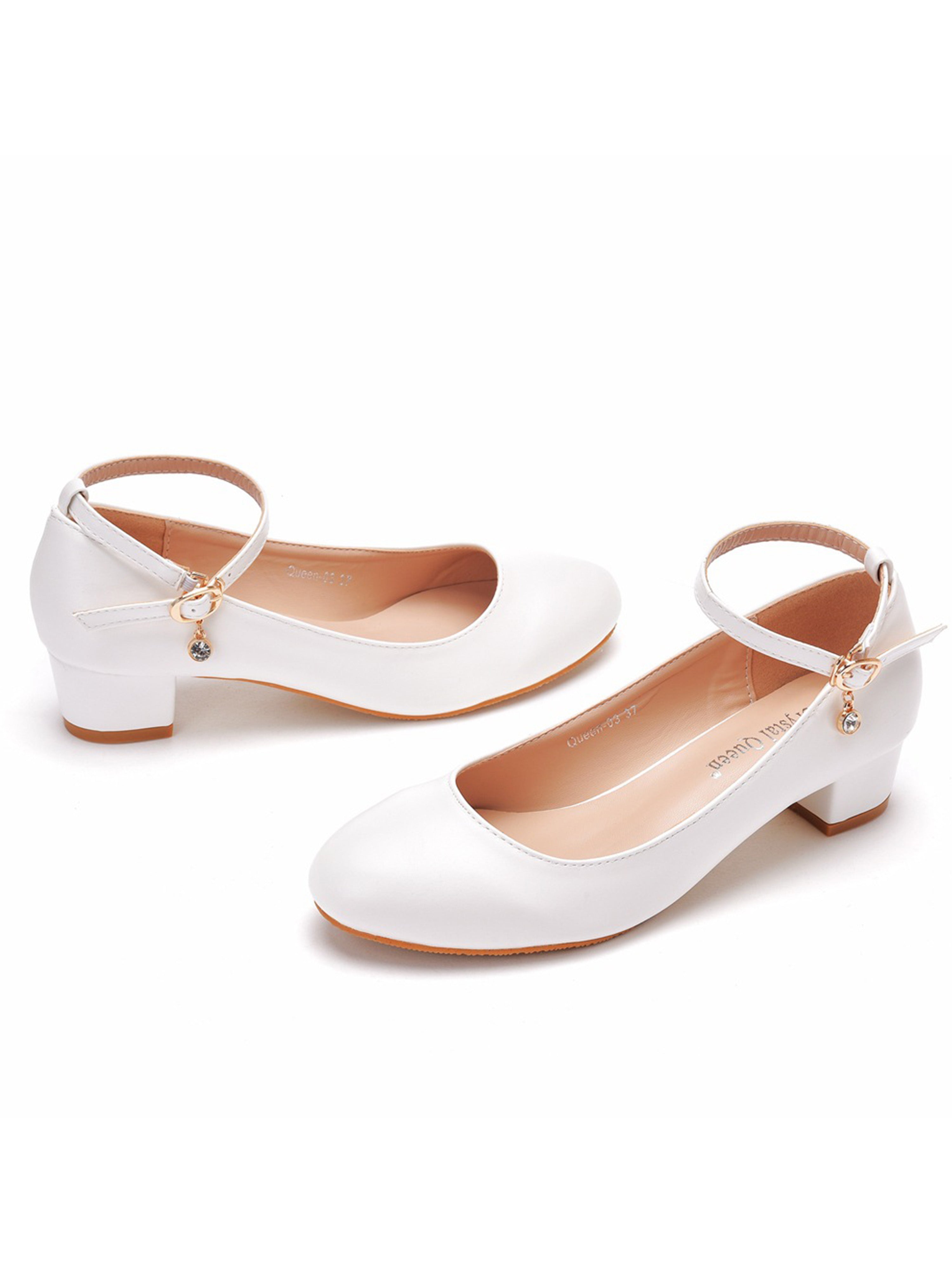 Chaussures de Mariage à Talons Blocs et Bride Cheville Chaussures de mariée