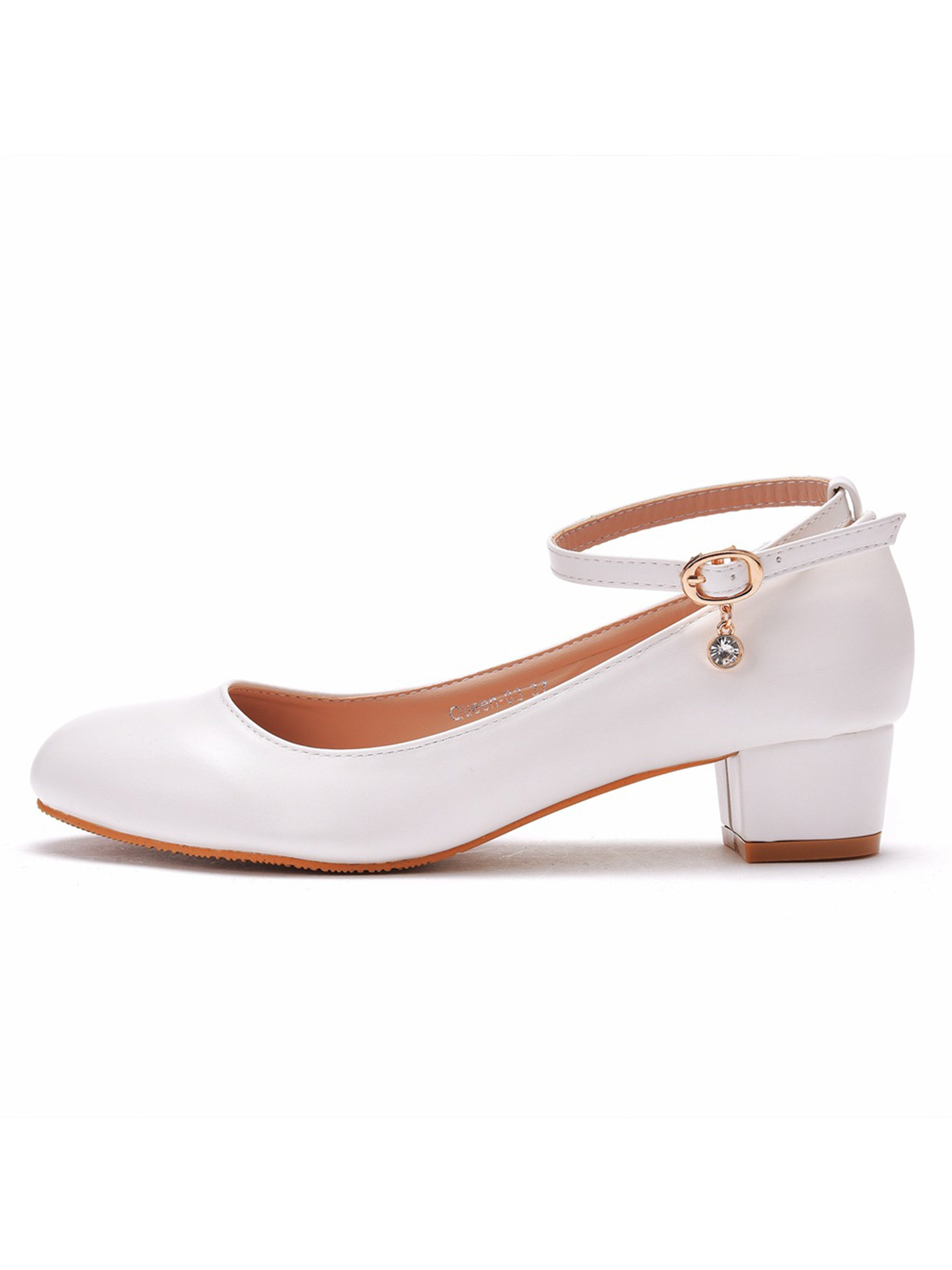 Chaussures de Mariage à Talons Blocs et Bride Cheville Chaussures de mariée