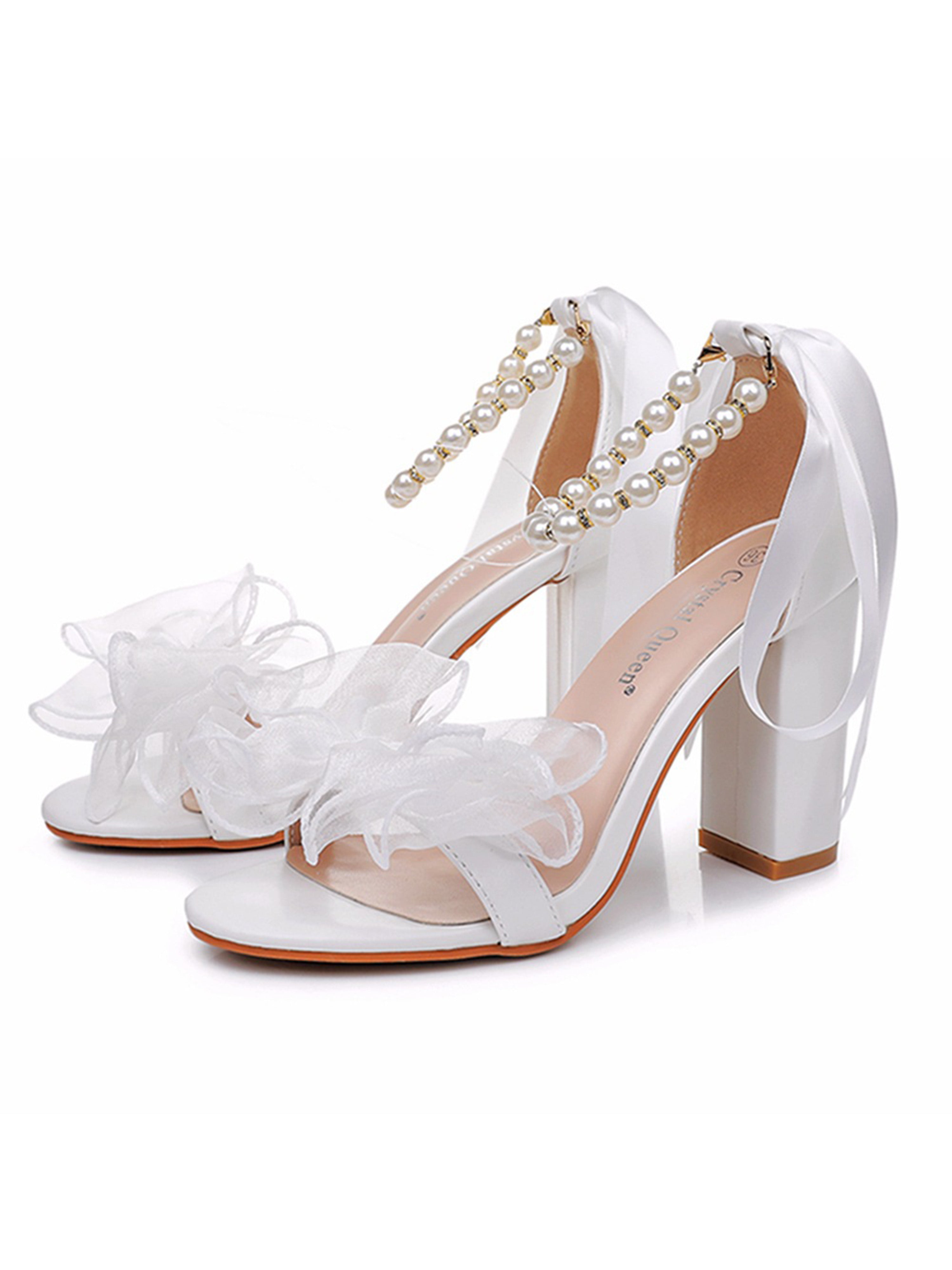 Talon Carré Chaussures Pour Le Mariage Chaussures De Mariage