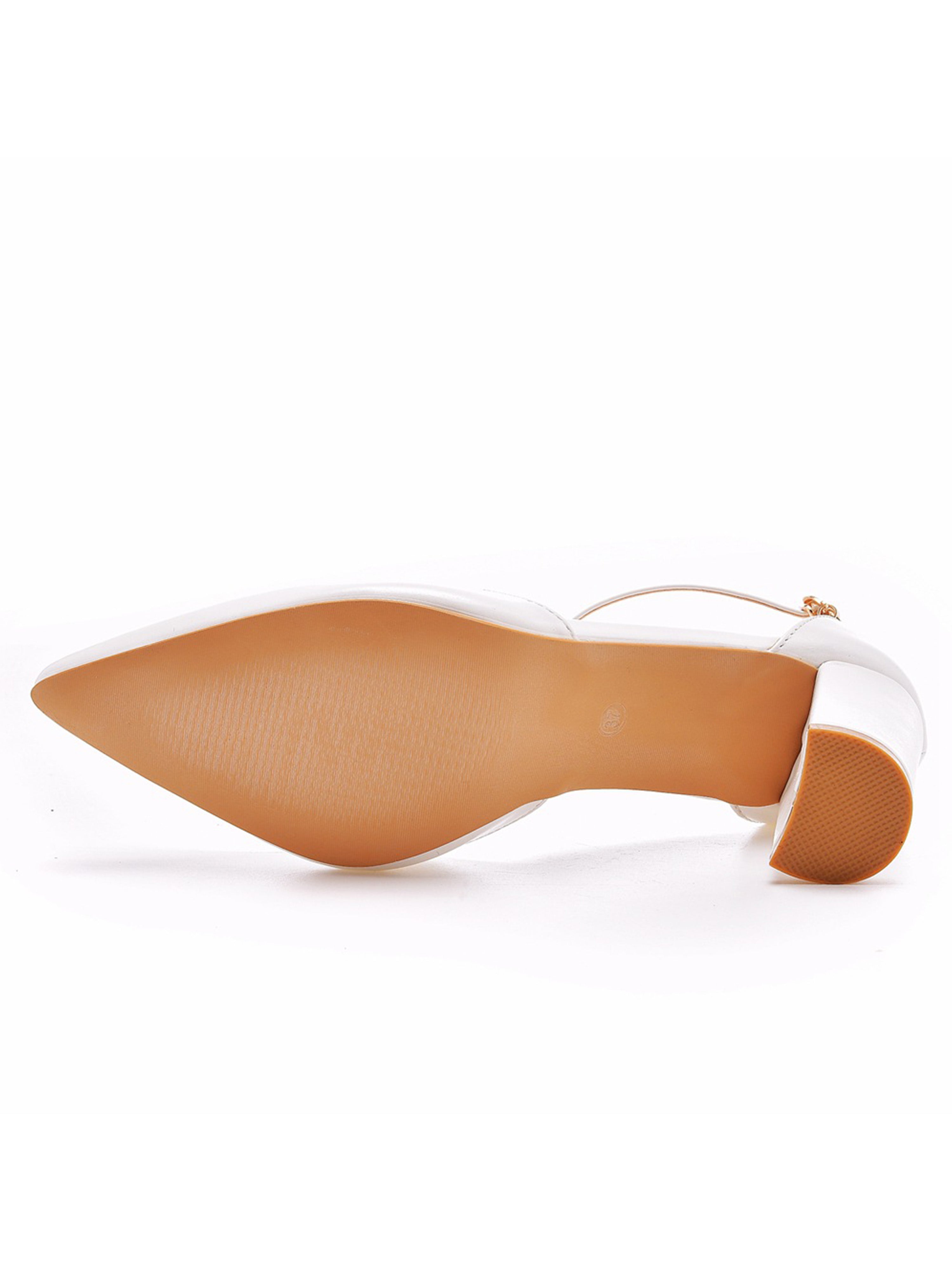 Chaussures de Mariage Sandales Femme Talon Aiguille Bout Pointu Bride Cheville Pour Mariée