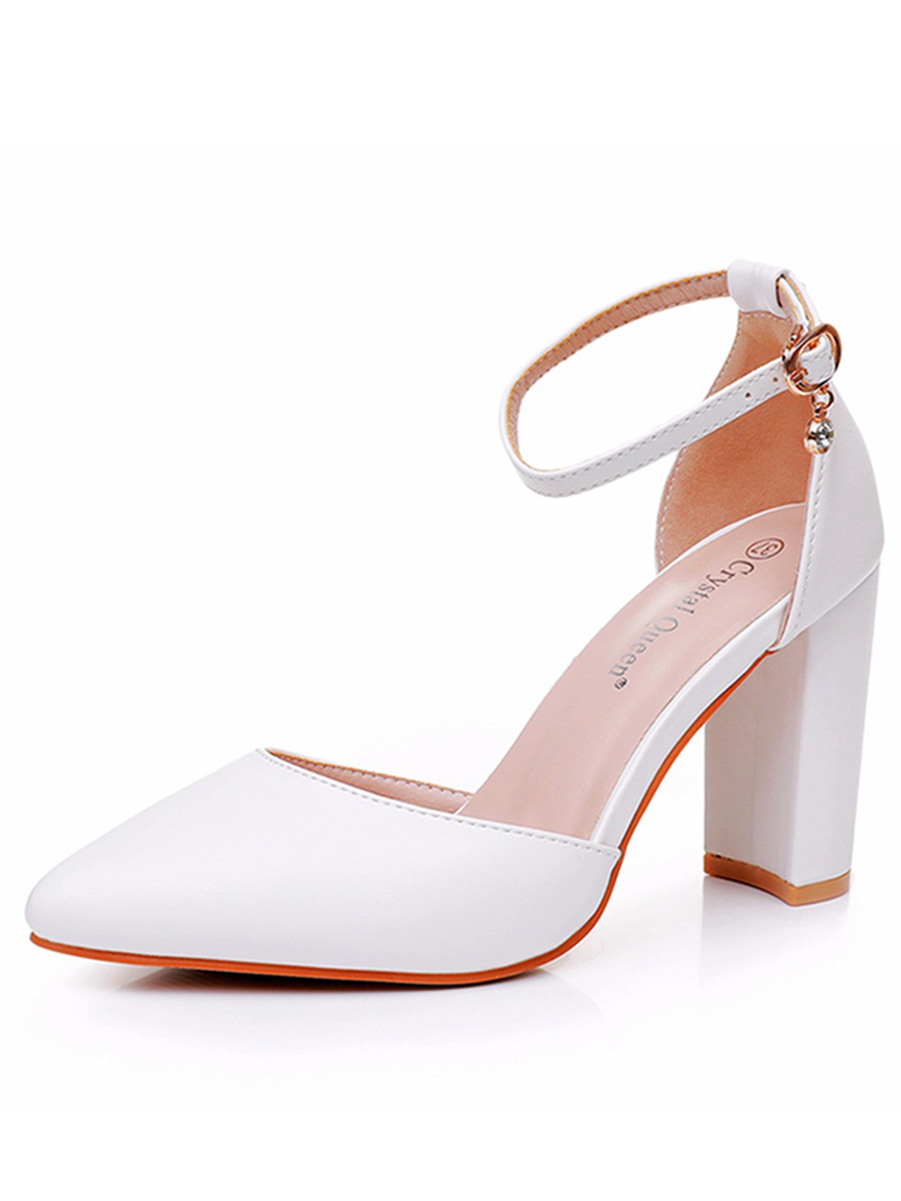 Chaussures de Mariage Sandales Femme Talon Aiguille Bout Pointu Bride Cheville Pour Mariée