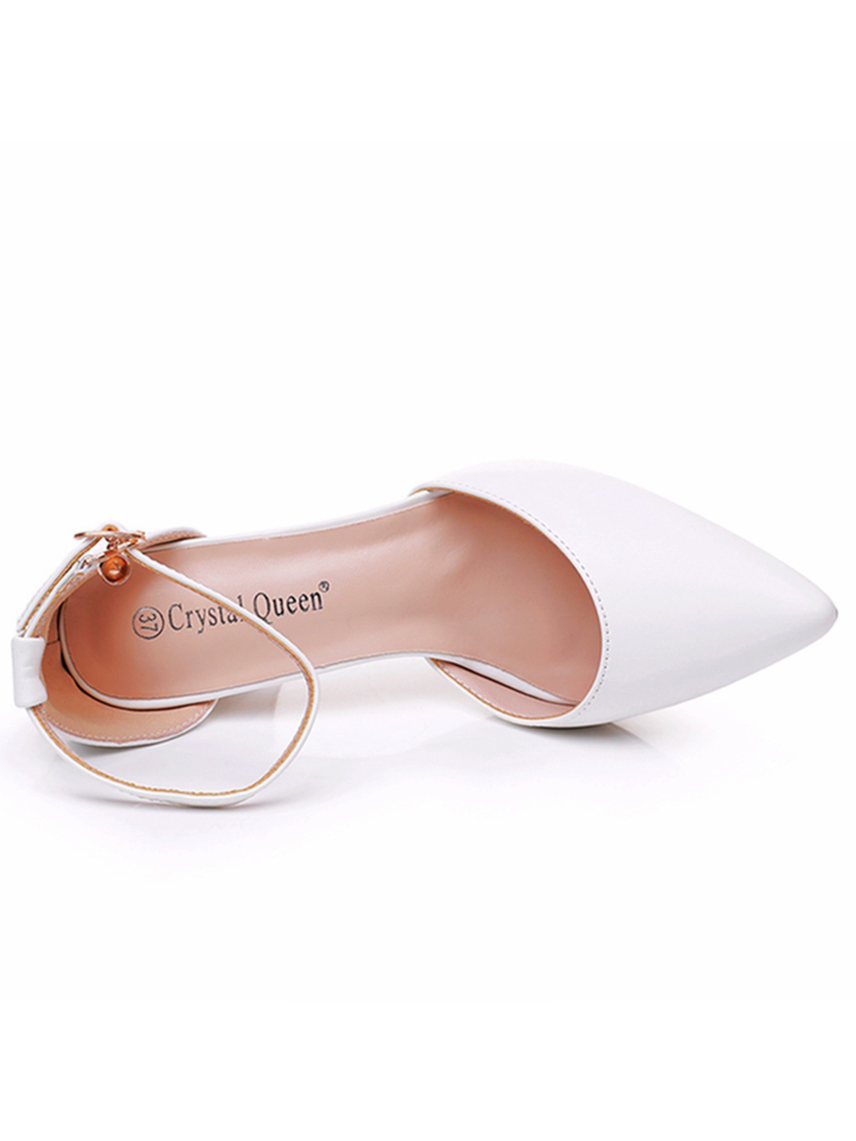 Chaussures de Mariage Sandales Femme Talon Aiguille Bout Pointu Bride Cheville Pour Mariée