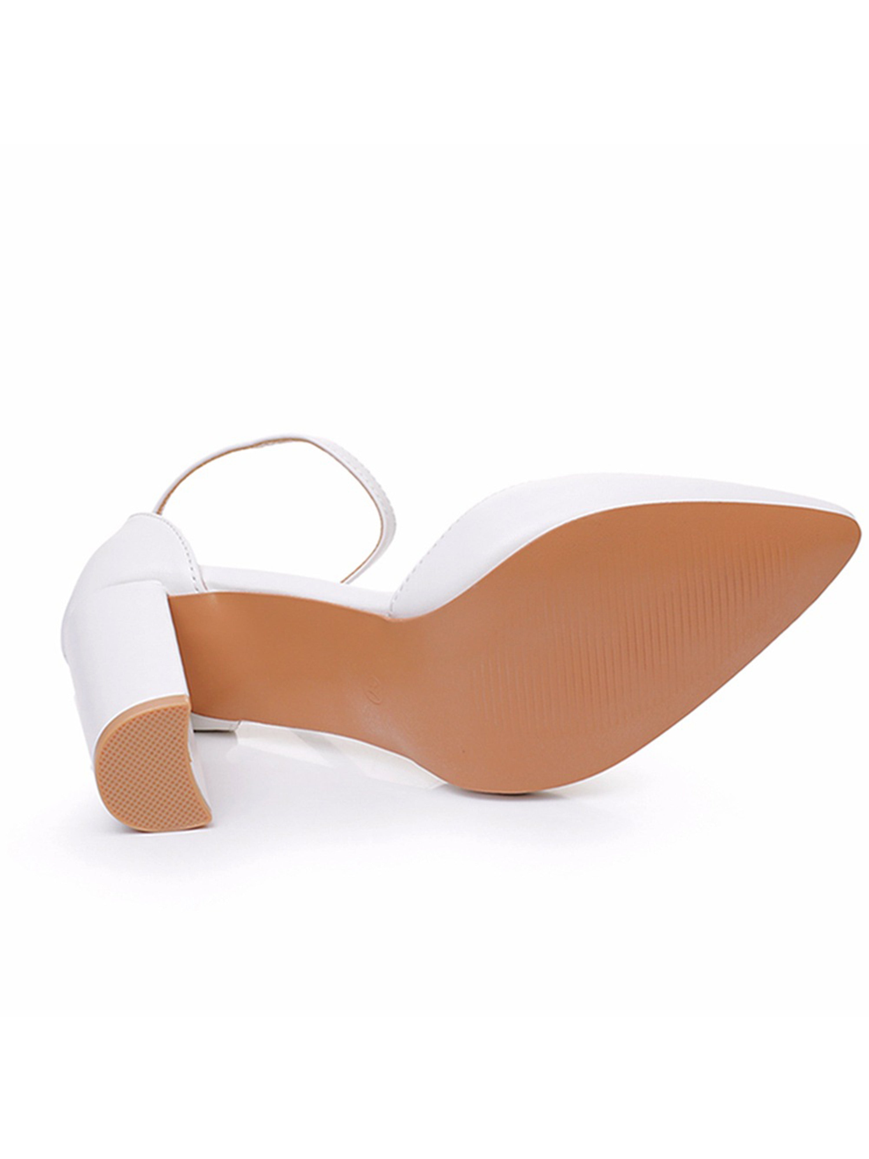 Chaussures de Mariage Sandales Femme Talon Aiguille Bout Pointu Bride Cheville Pour Mariée