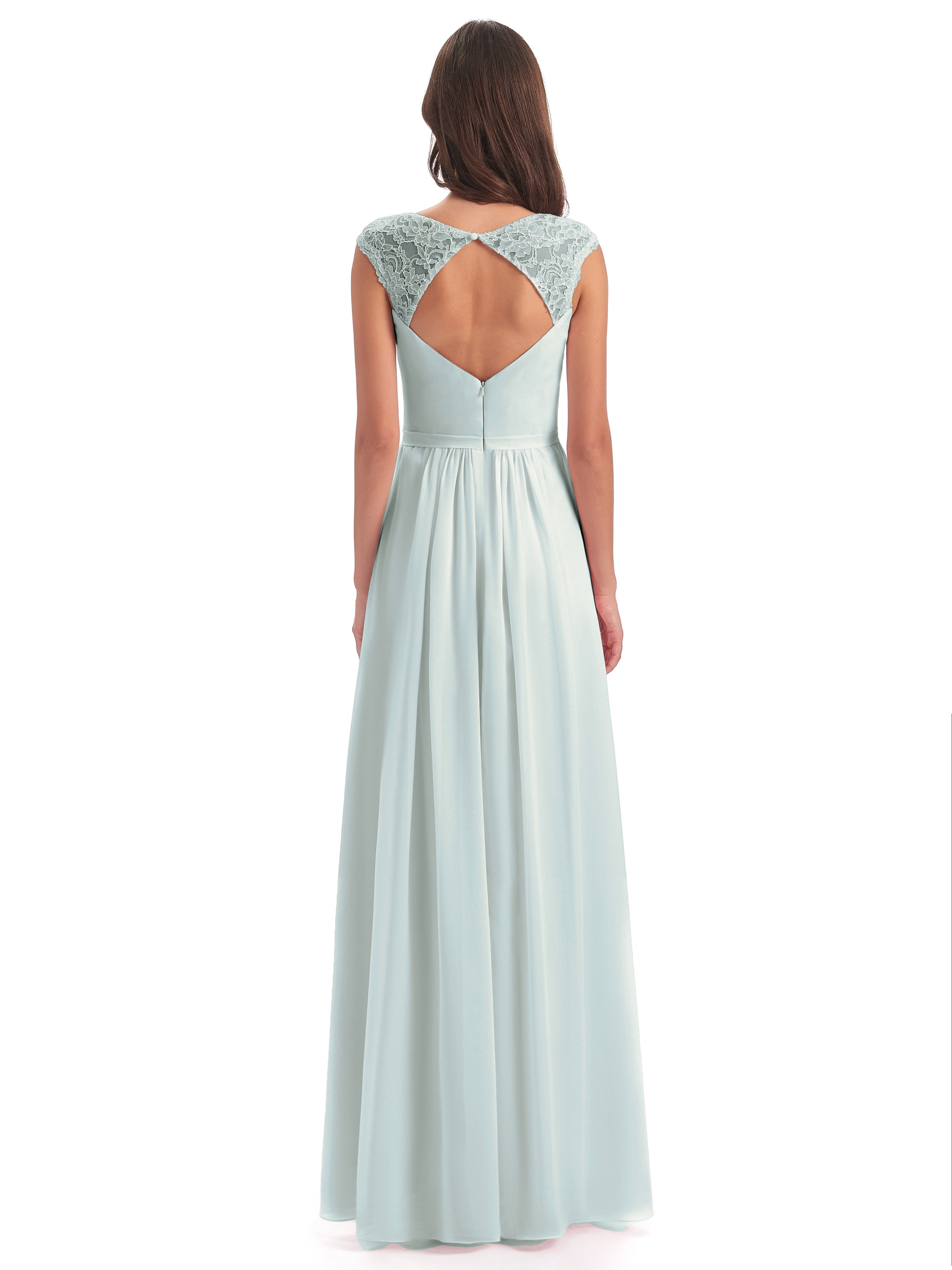 Robes De Demoiselle D'Honneur Celadon Bretelles Dos Nu Sexy Tulle Robe De Demoiselle D'Honneur