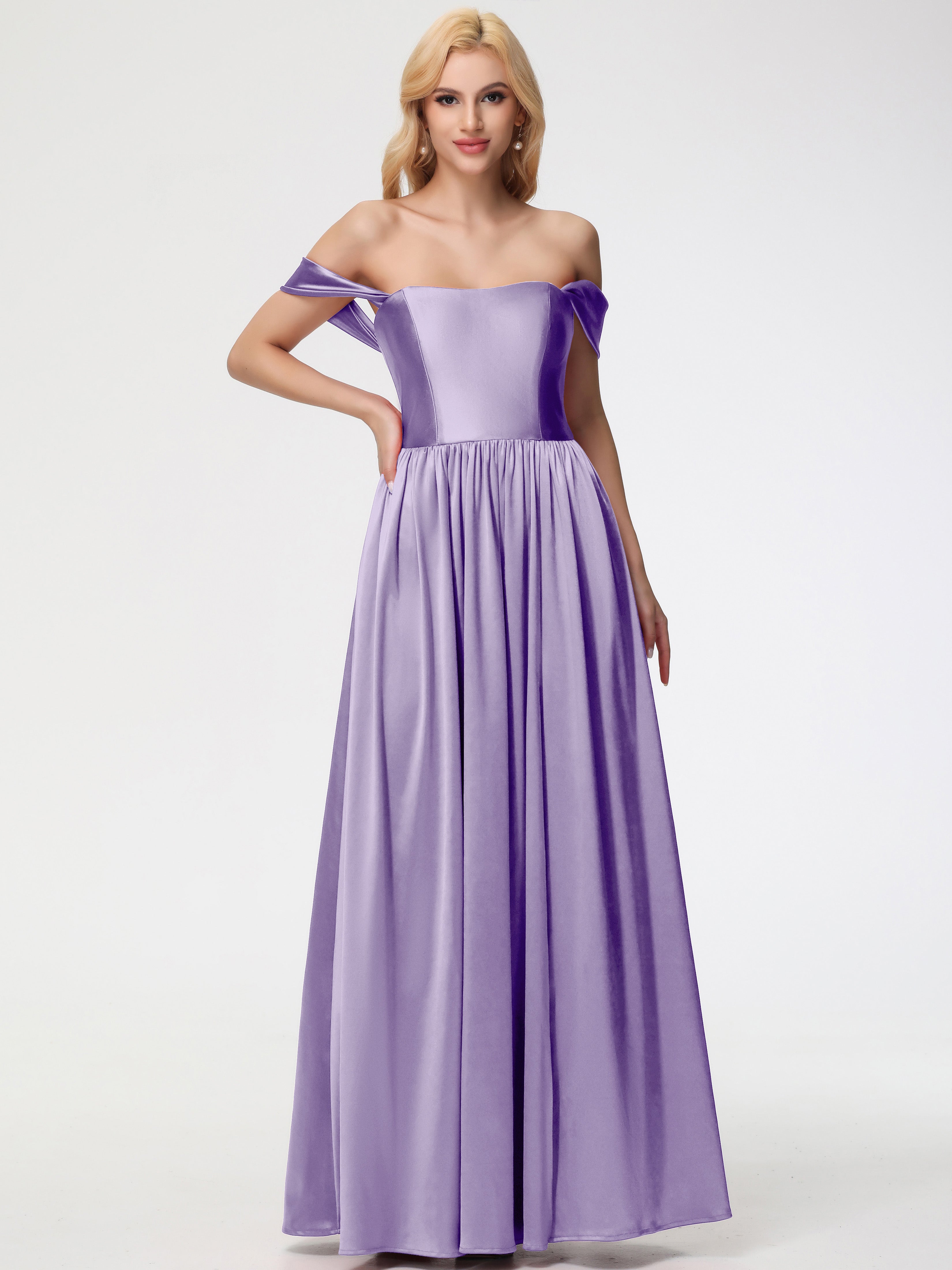 Robes De Demoiselle D'Honneur Tahiti épaule Dénudée Satin Extensible Robe De Demoiselle D'Honneur Robe à Bretelles Amovibles