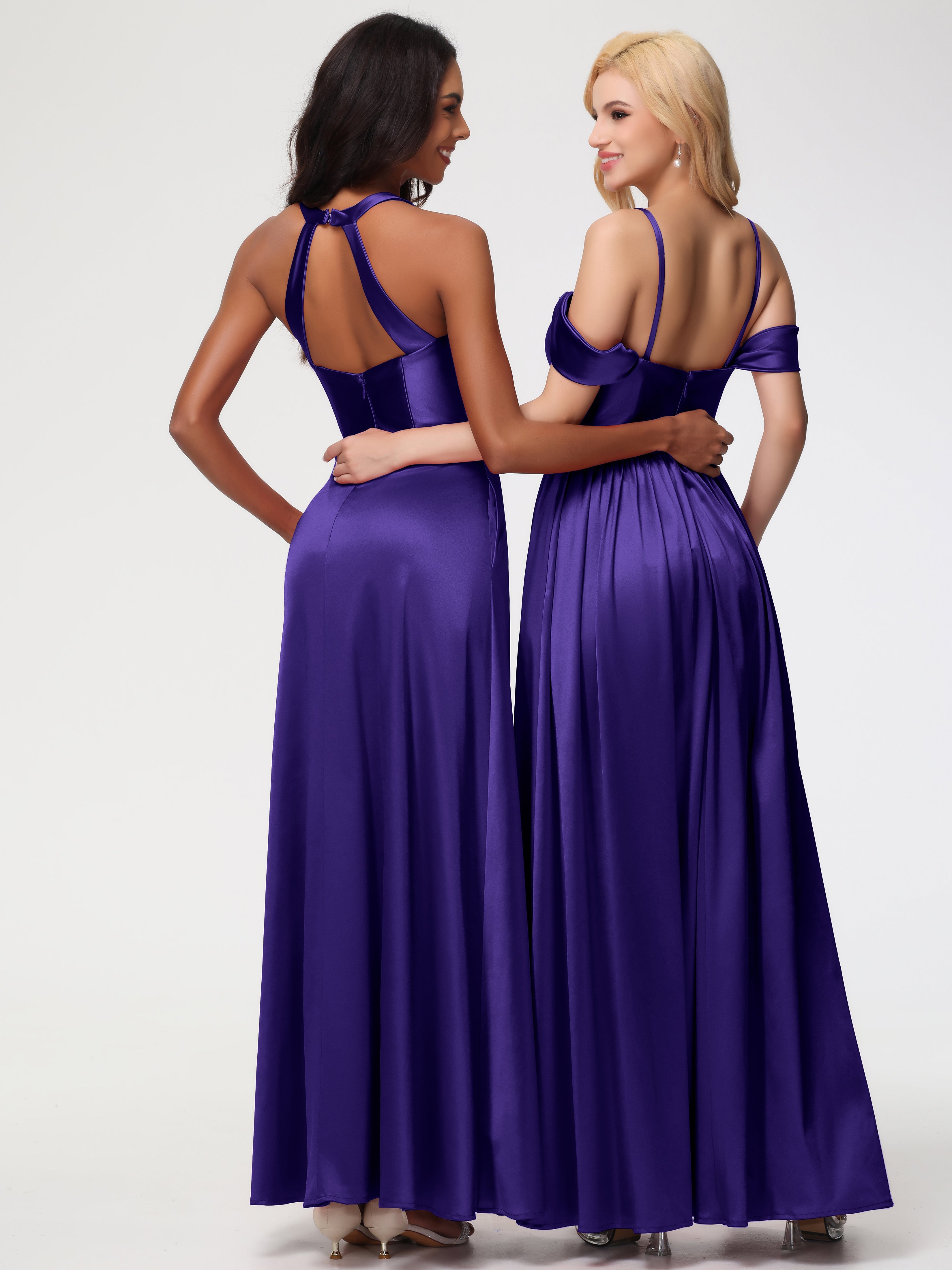 Robes De Demoiselle D'Honneur Régence Col V Satin Extensible Fourreau/Colonne Robe De Demoiselle D'Honneur