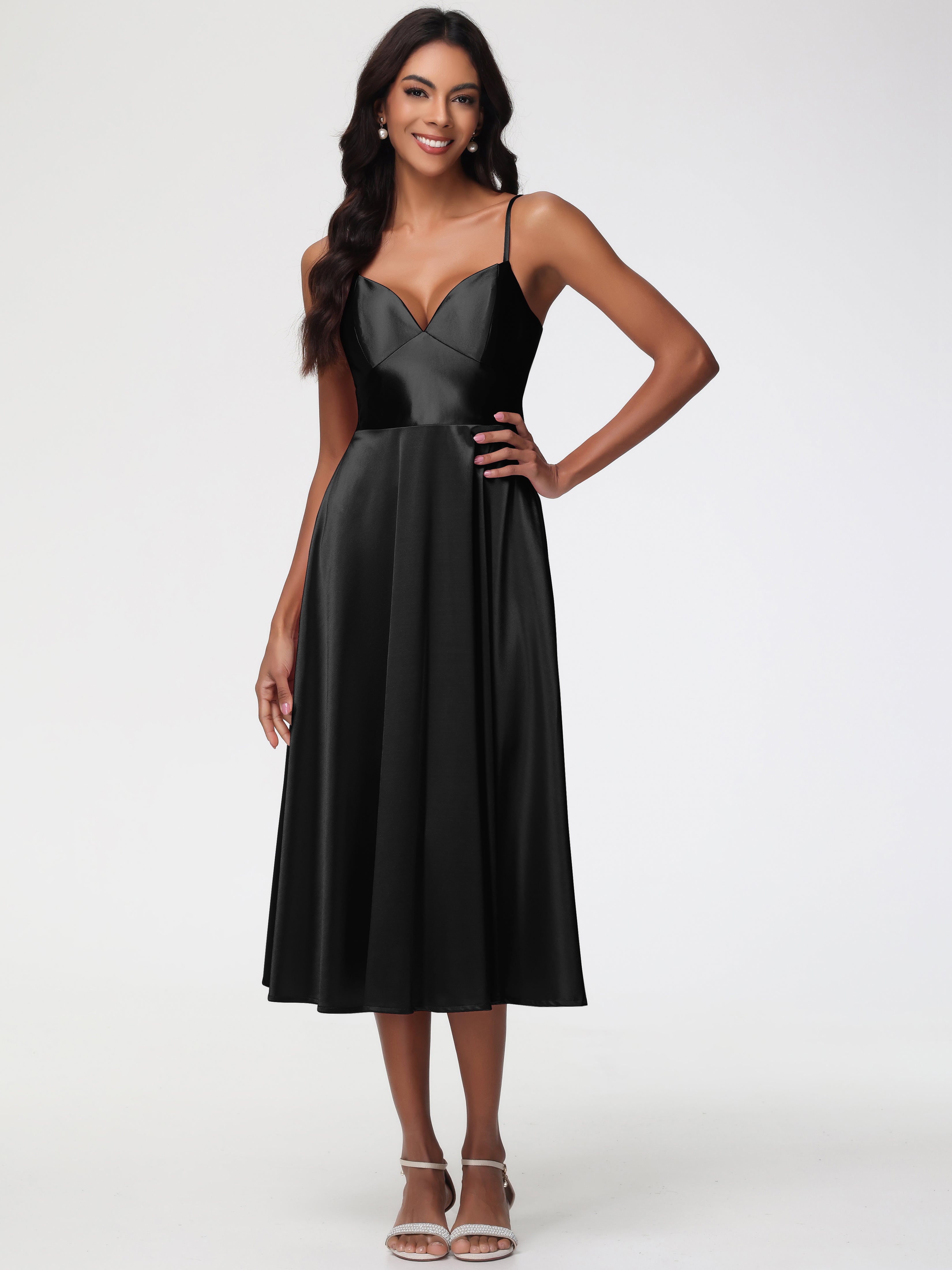 Robes De Demoiselle D'Honneur Noires Robe Demoiselle D Honneur Avec Décolleté En V