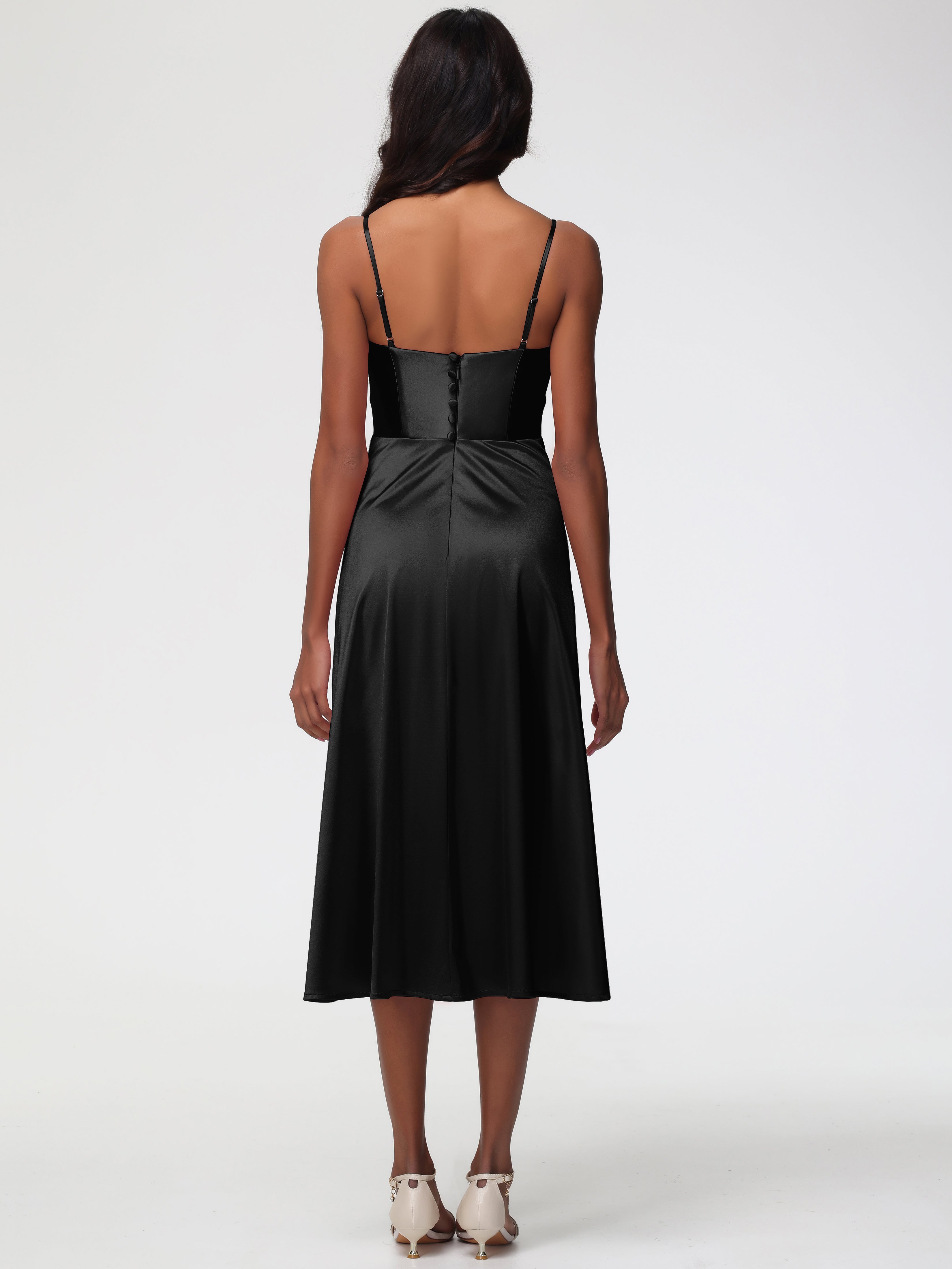 Robes De Demoiselle D'Honneur Noires Robe Demoiselle D Honneur Avec Décolleté En V