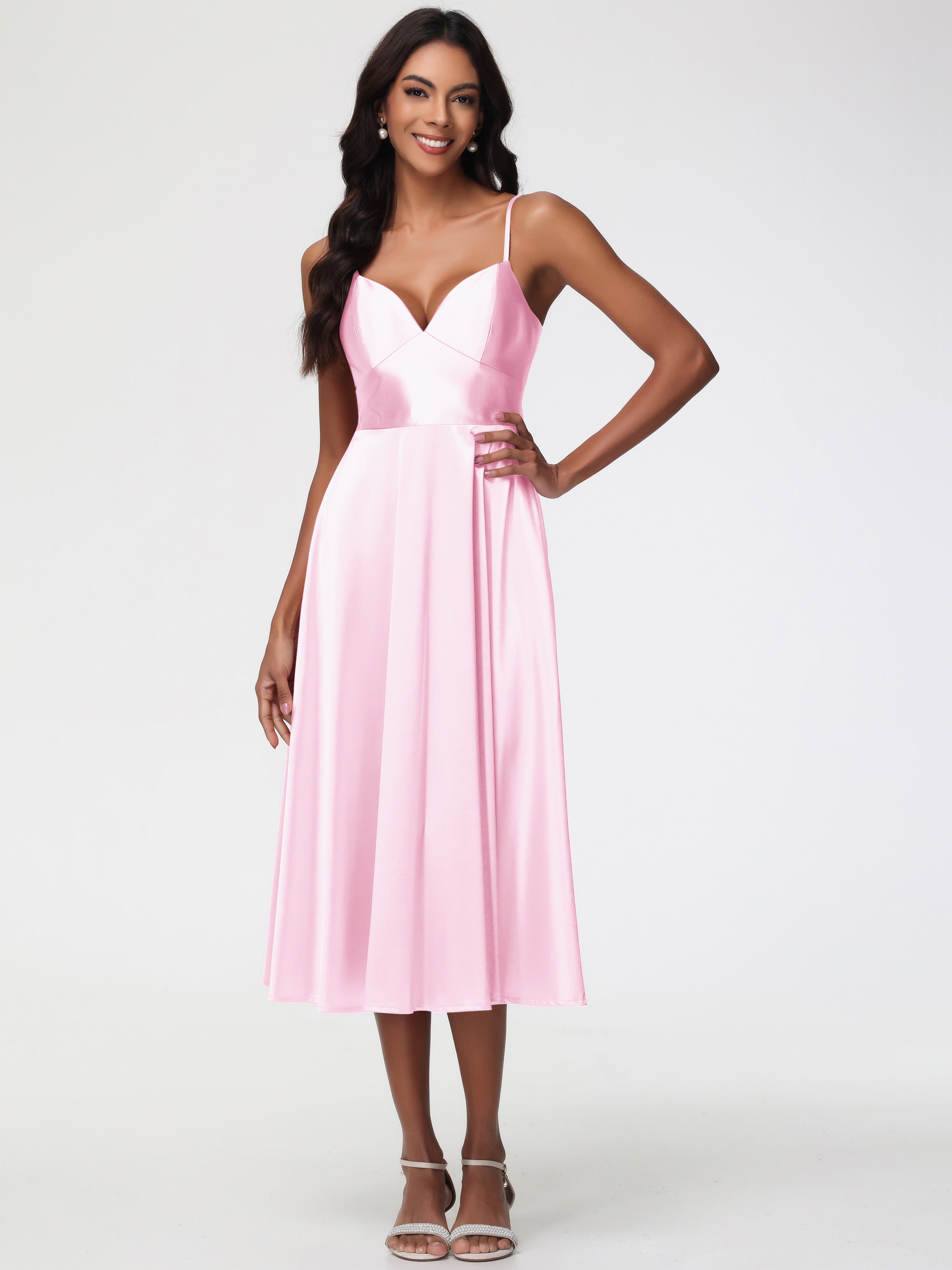 Robe Rose Pale Demoiselle D Honneur Robe Demoiselle D Honneur Avec Décolleté En V