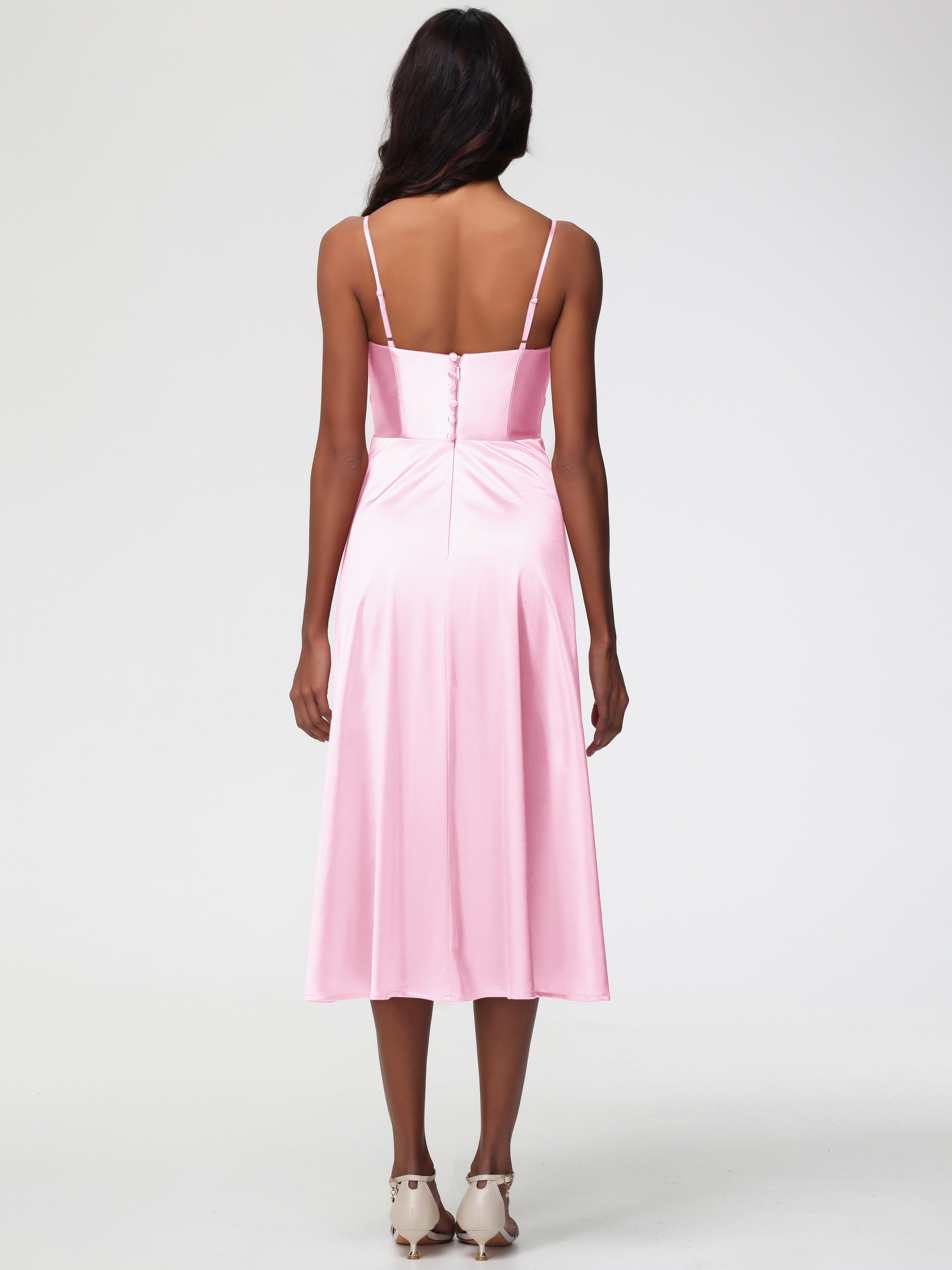 Robe Rose Pale Demoiselle D Honneur Robe Demoiselle D Honneur Avec Décolleté En V