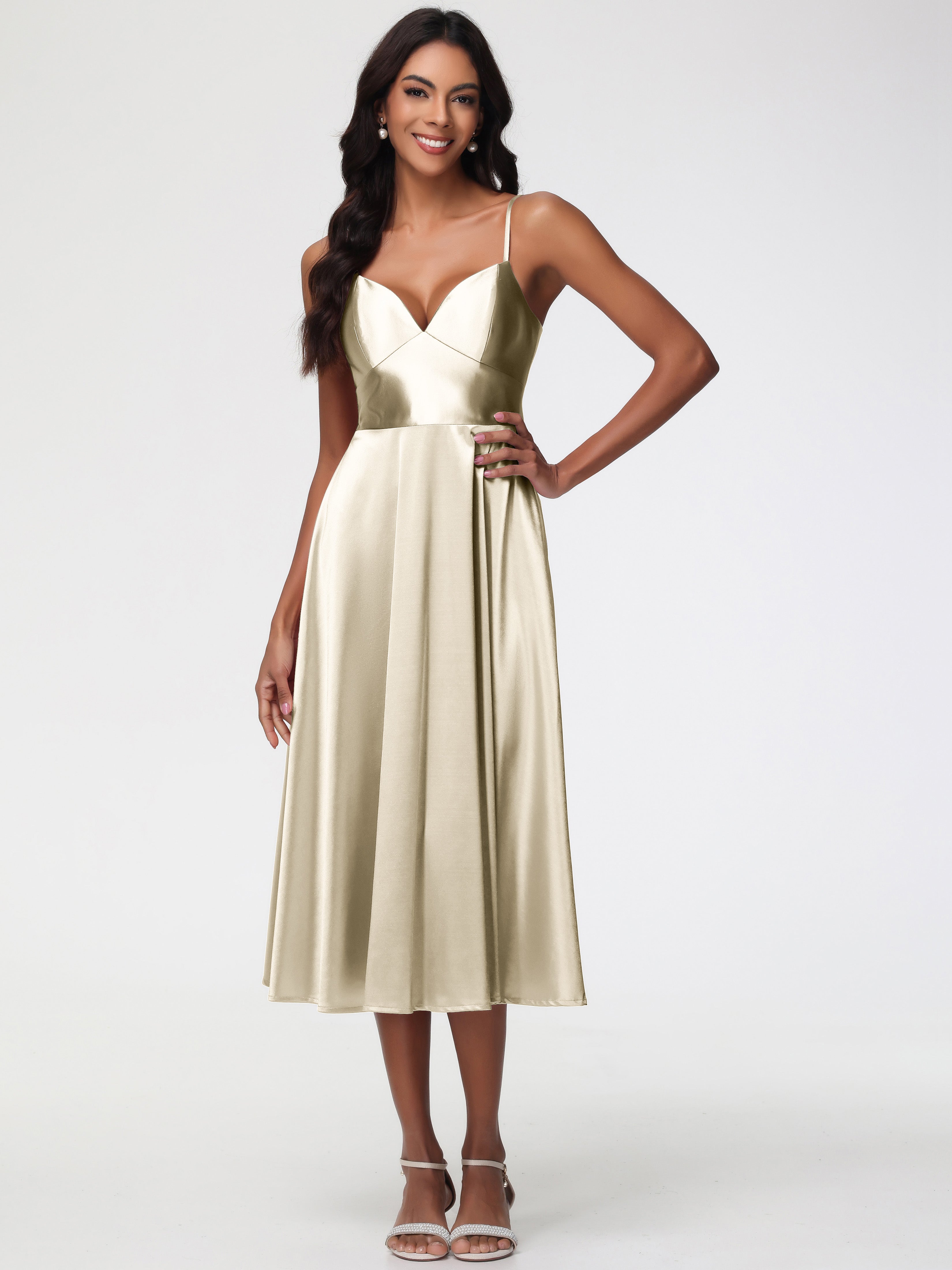 Robe Champagne Demoiselle D Honneur Robe Demoiselle D Honneur Avec Décolleté En V