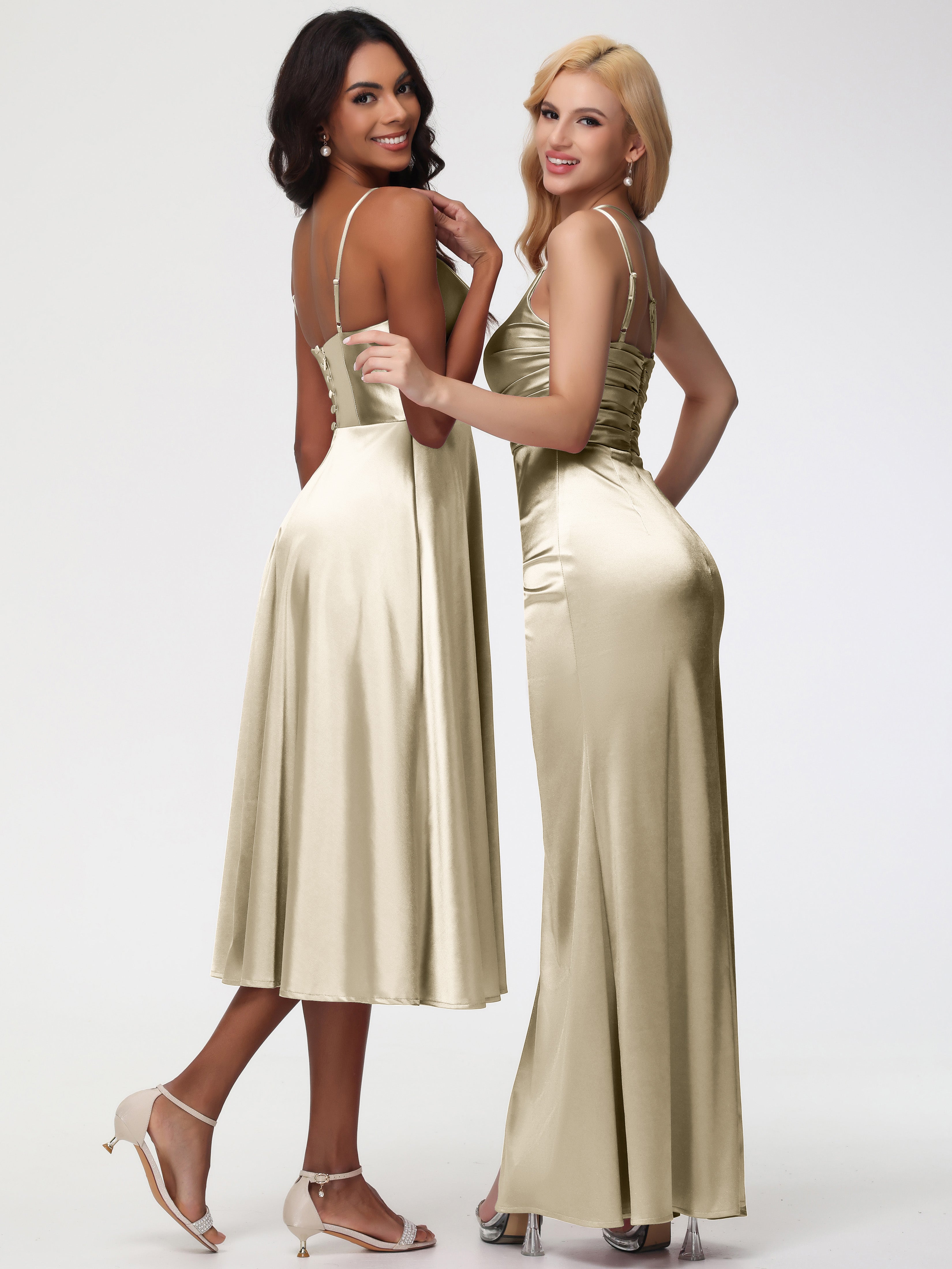 Robe Champagne Demoiselle D Honneur Robe Demoiselle D Honneur Avec Décolleté En V