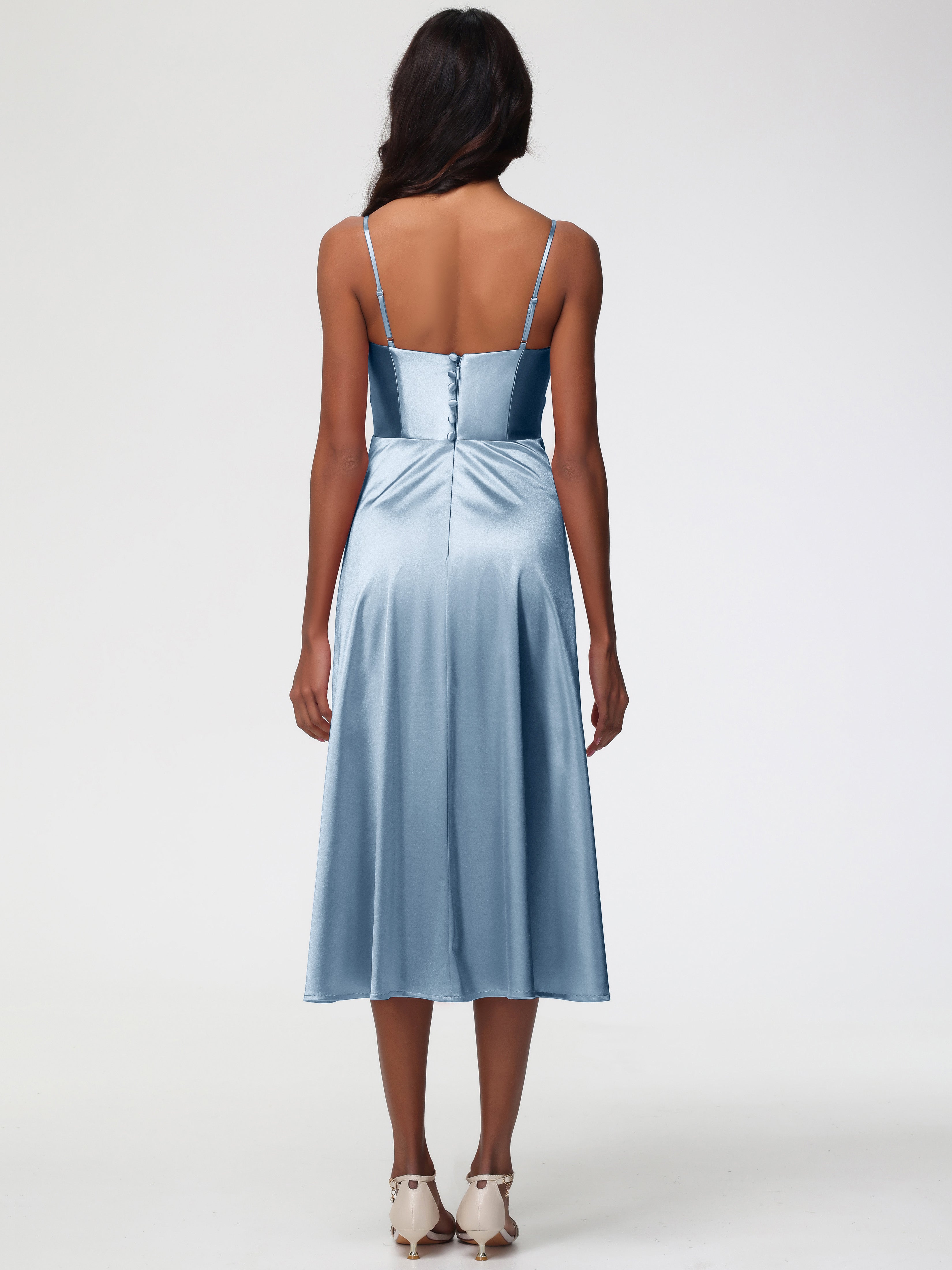 Robes De Demoiselle D'Honneur Bleu Poudre Robe Demoiselle D Honneur Avec Décolleté En V