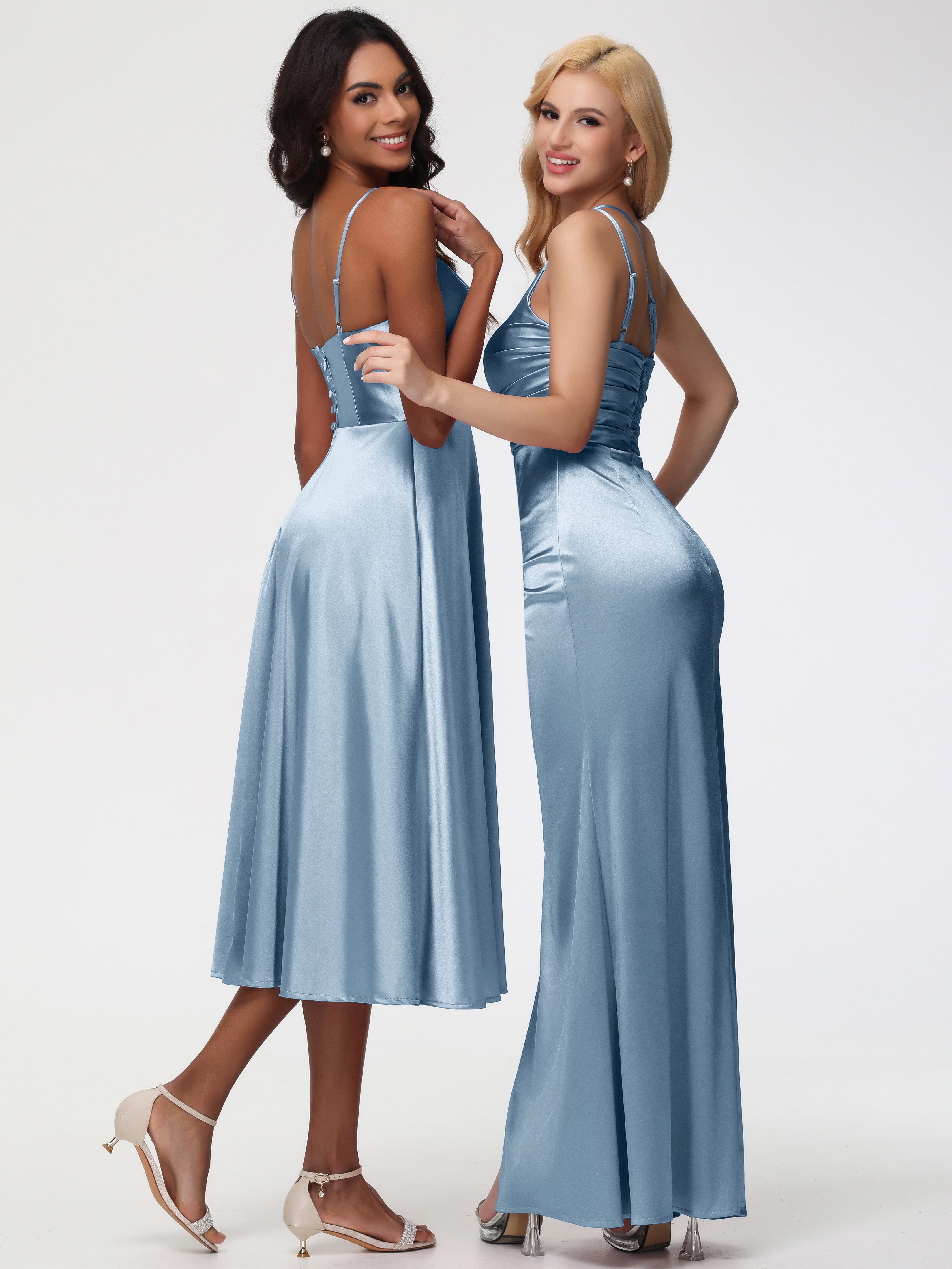 Robes De Demoiselle D'Honneur Bleu Poudre Robe Demoiselle D Honneur Avec Décolleté En V