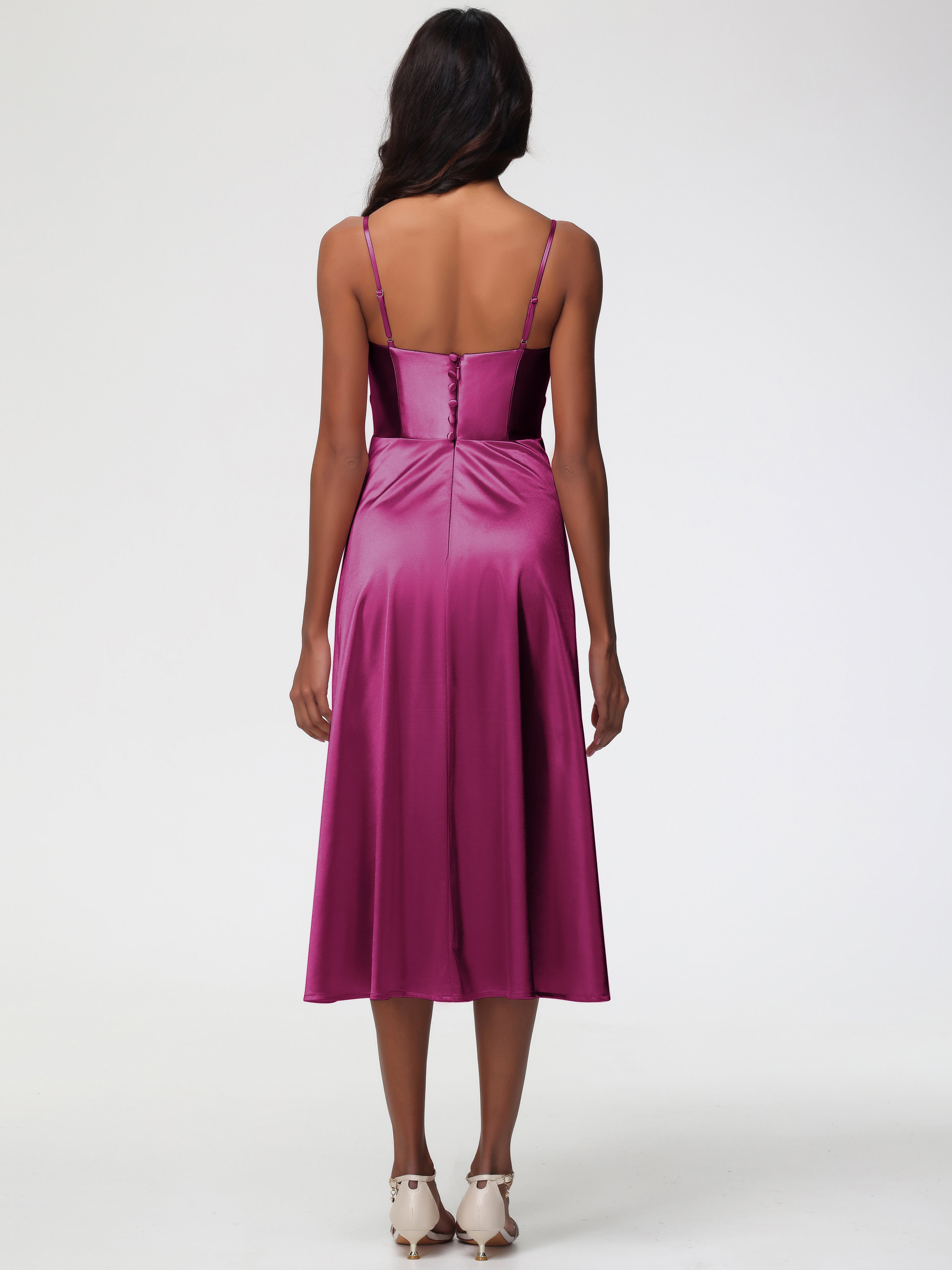 Robe Fuchsia Demoiselle D Honneur Robe Demoiselle D Honneur Avec Décolleté En V