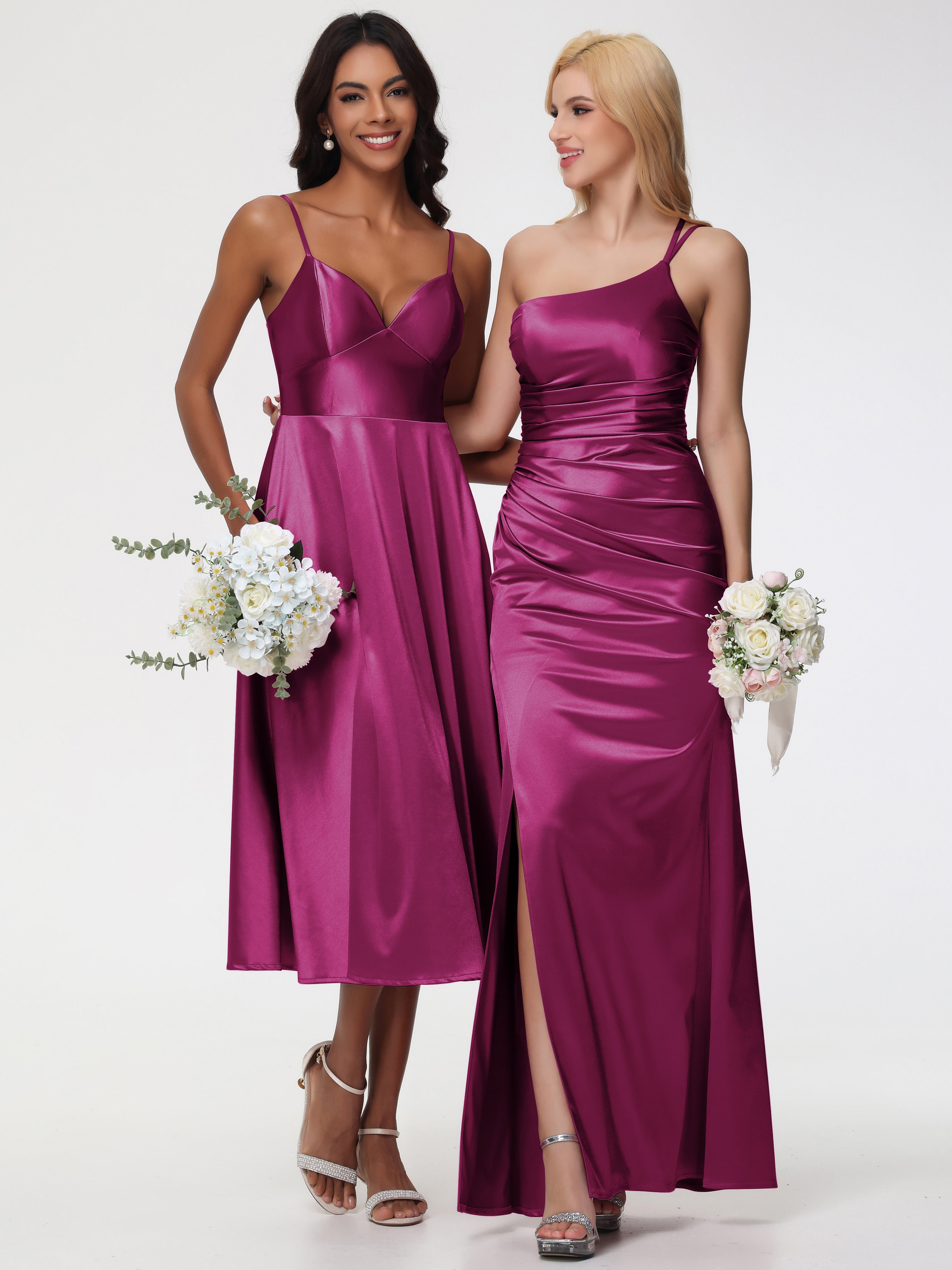 Robe Fuchsia Demoiselle D Honneur Robe Demoiselle D Honneur Avec Décolleté En V