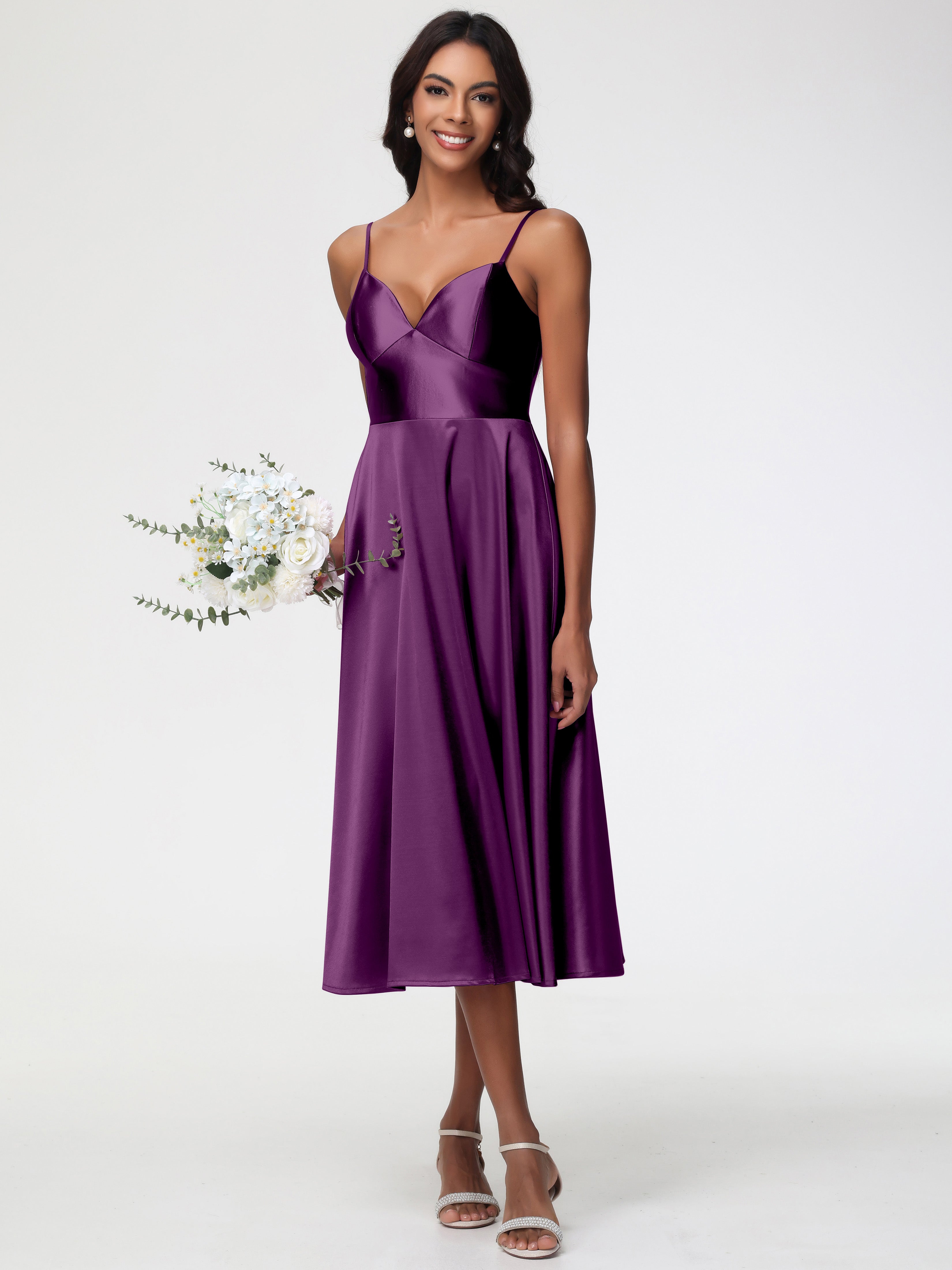 Robes De Demoiselle D'Honneur En Raisin Robe Demoiselle D Honneur Avec Décolleté En V